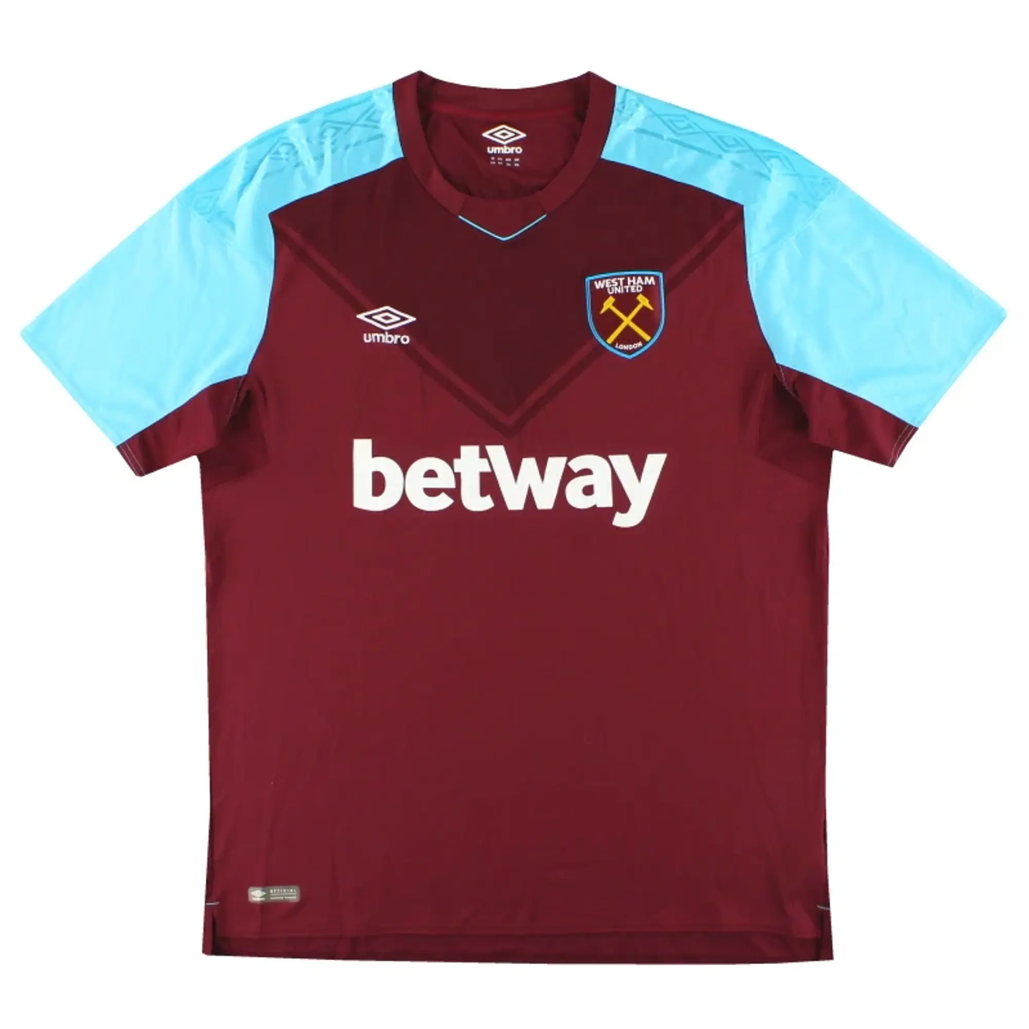 2017-18 West Ham Umbro Home Shirt *As New* XXL - West Ham / As New / XXL