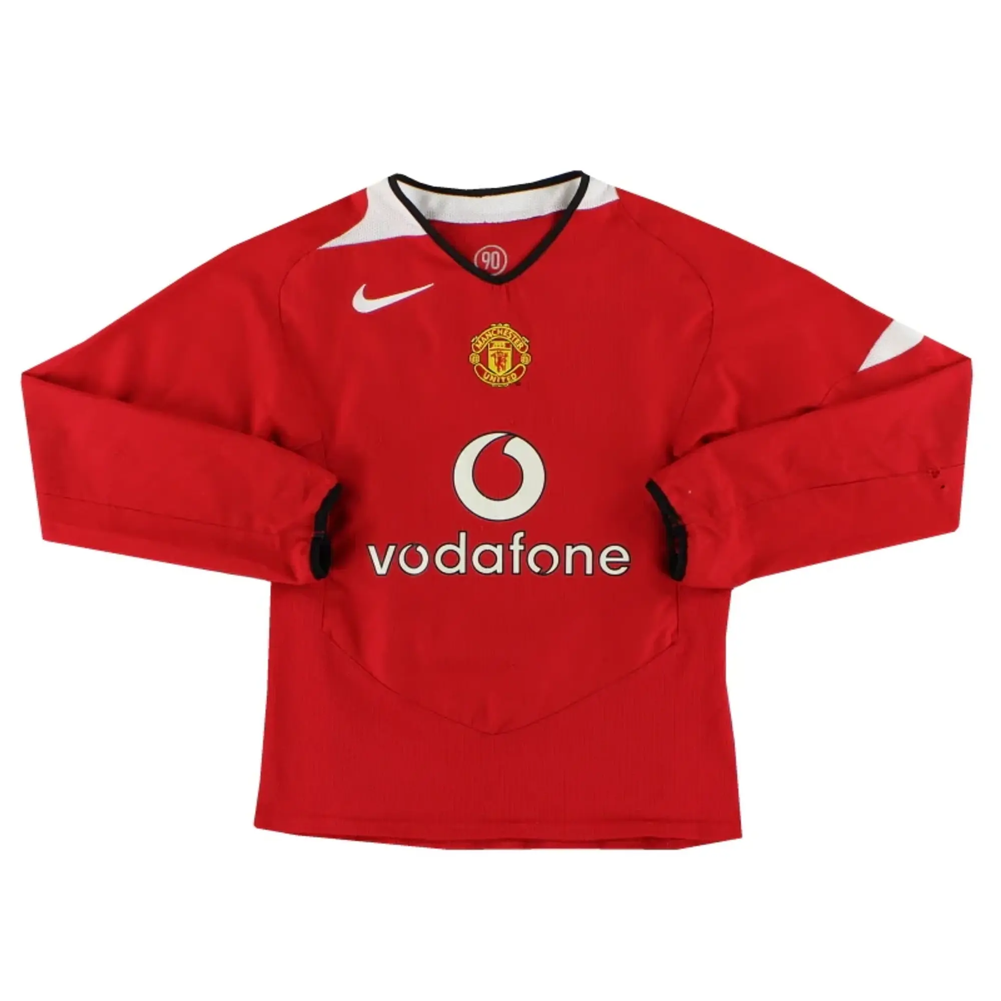 2004-06 Manchester United Nike Home Shirt L/S S.Boys - Manchester United / Good / Small Boys