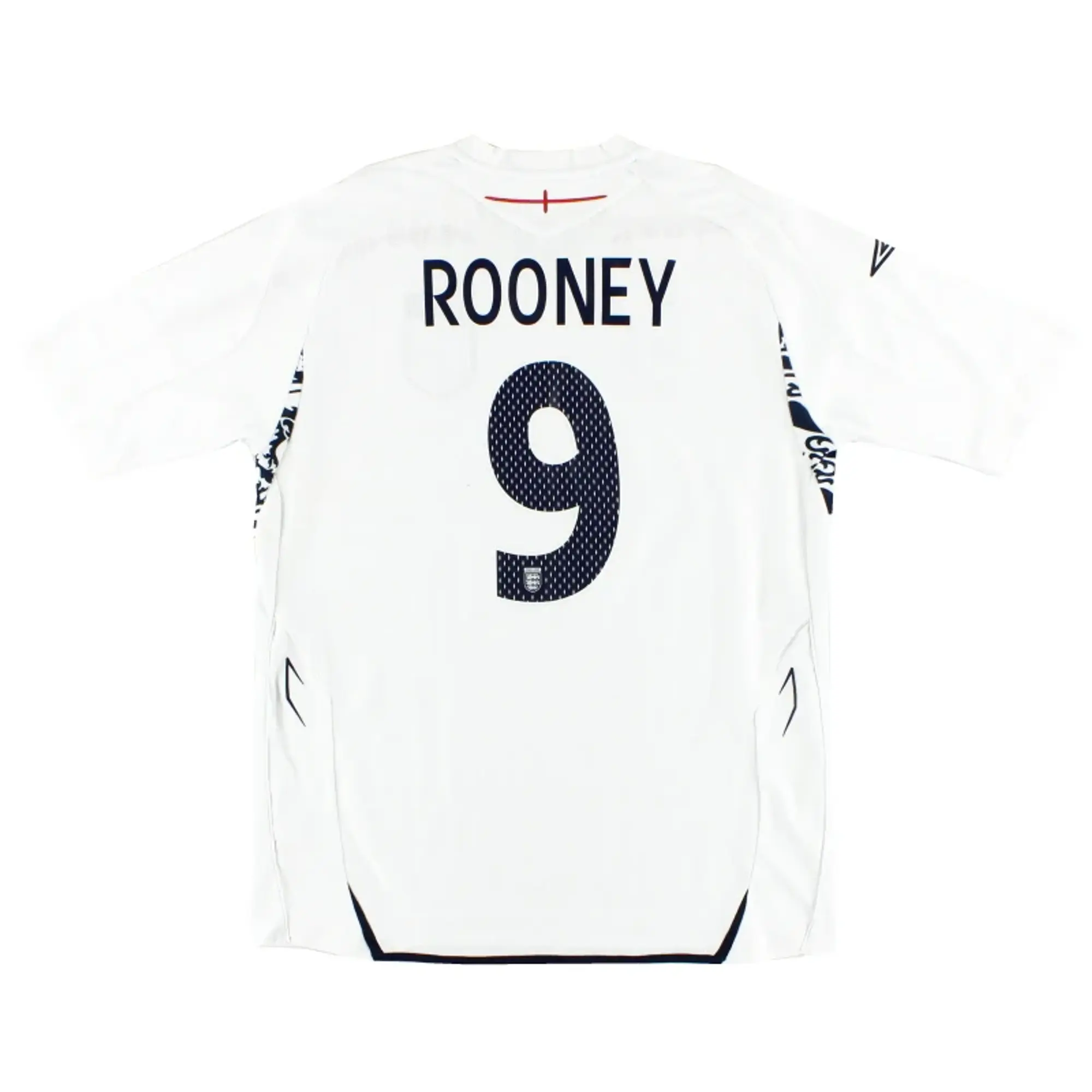 2007-09 England Umbro Home Shirt Rooney #9 *Mint* XXXL - England / Mint / XXXL