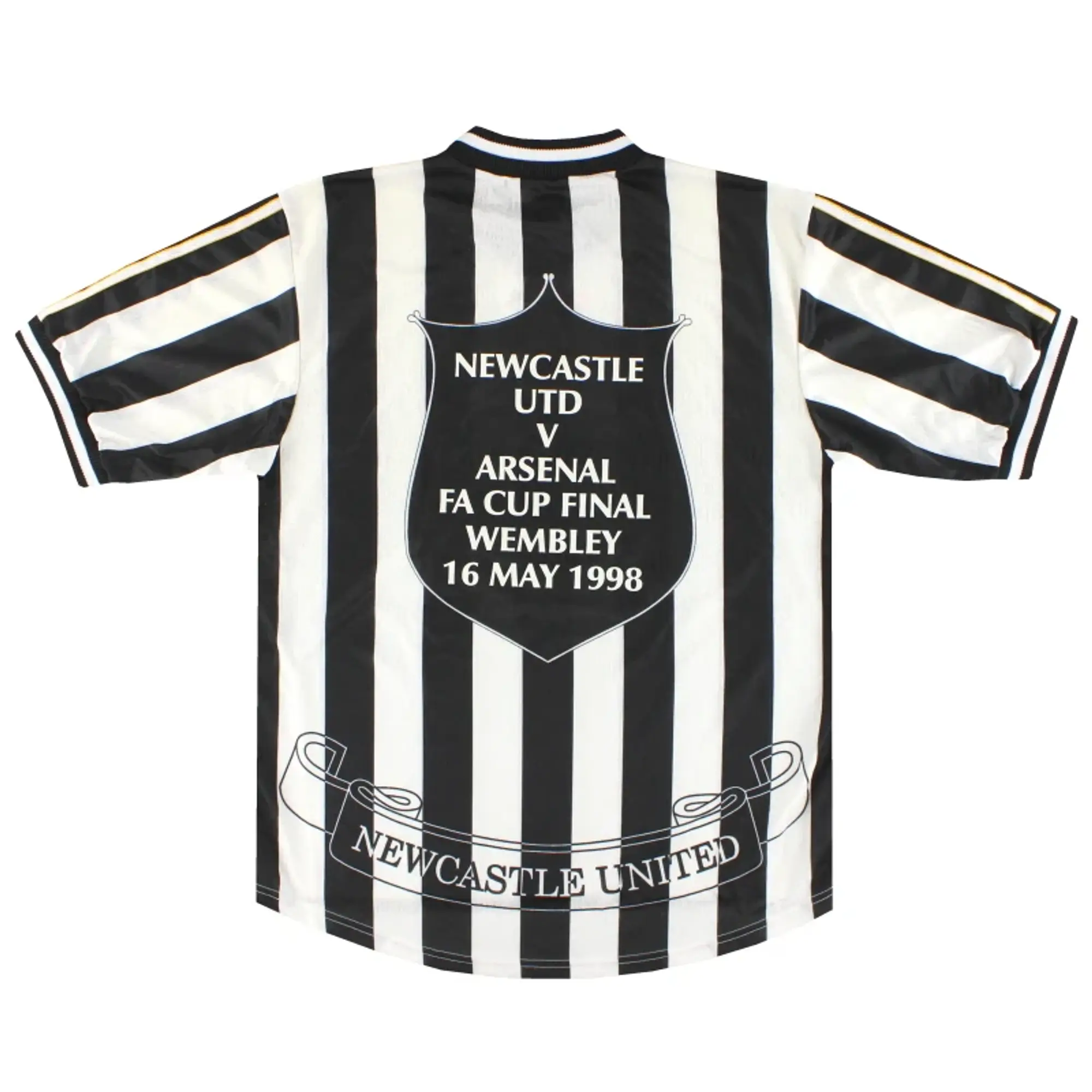 1997-99 Newcastle adidas 'Cup Final' Home Shirt *Mint* L - Newcastle United / Mint / Large