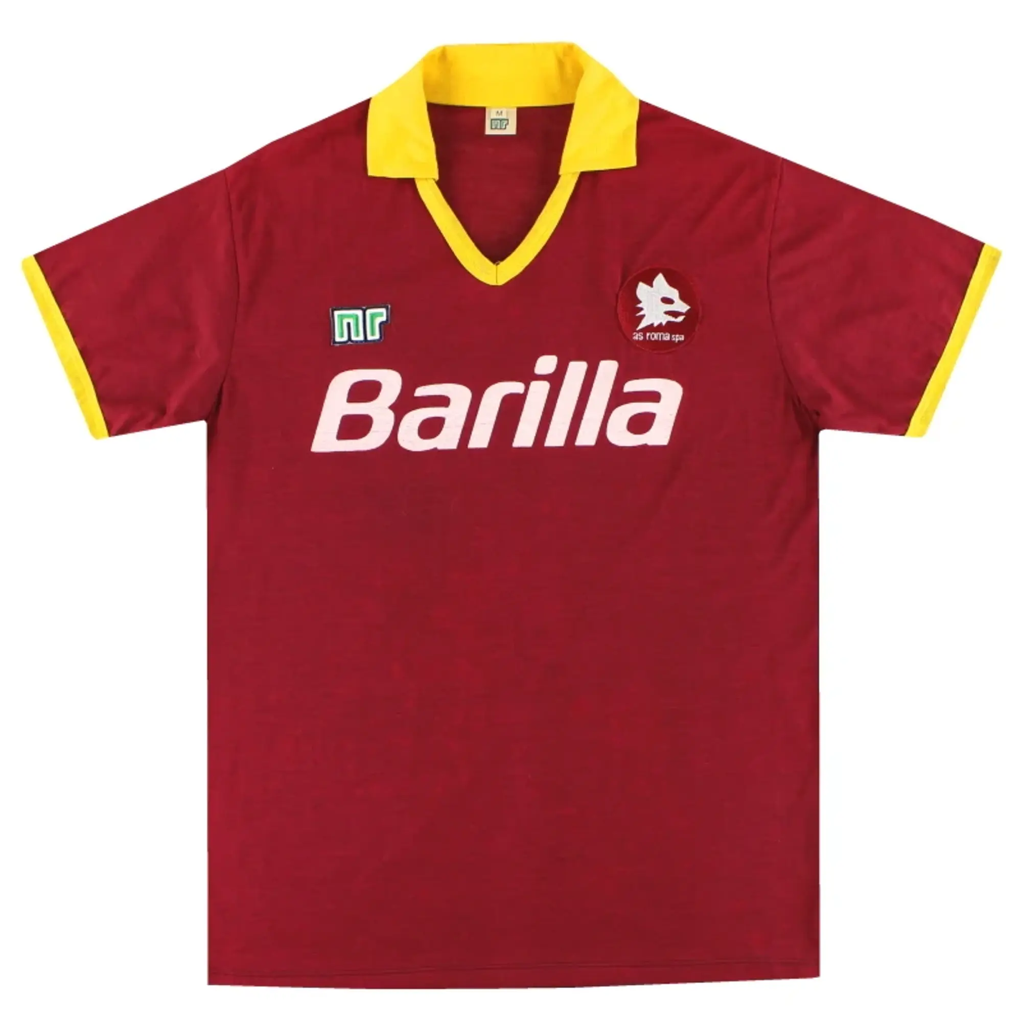 1987-90 Roma Ennerre Home Shirt M - Roma / Excellent / Medium