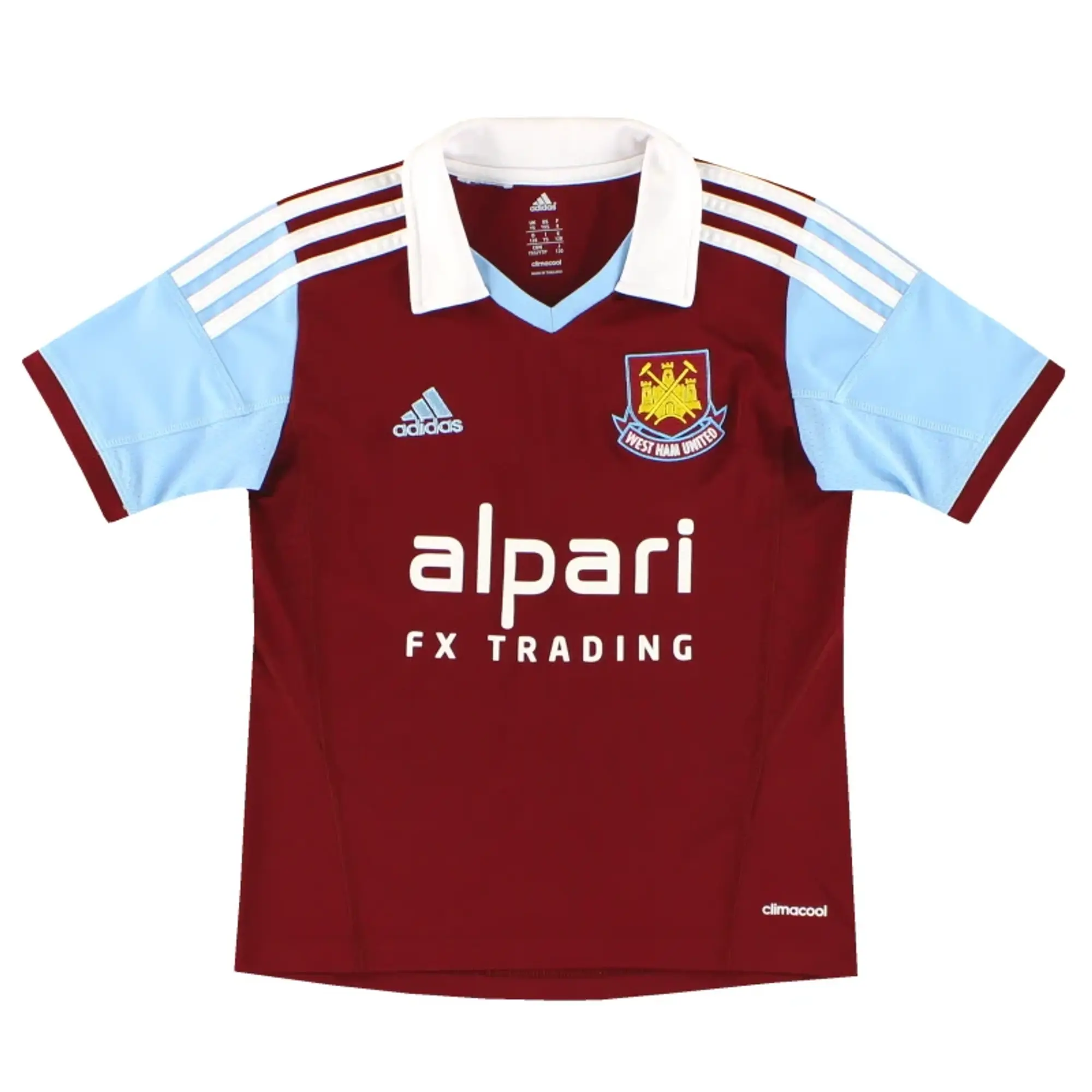 2013-14 West Ham adidas Home Shirt S.Boys - West Ham / Excellent / Small Boys