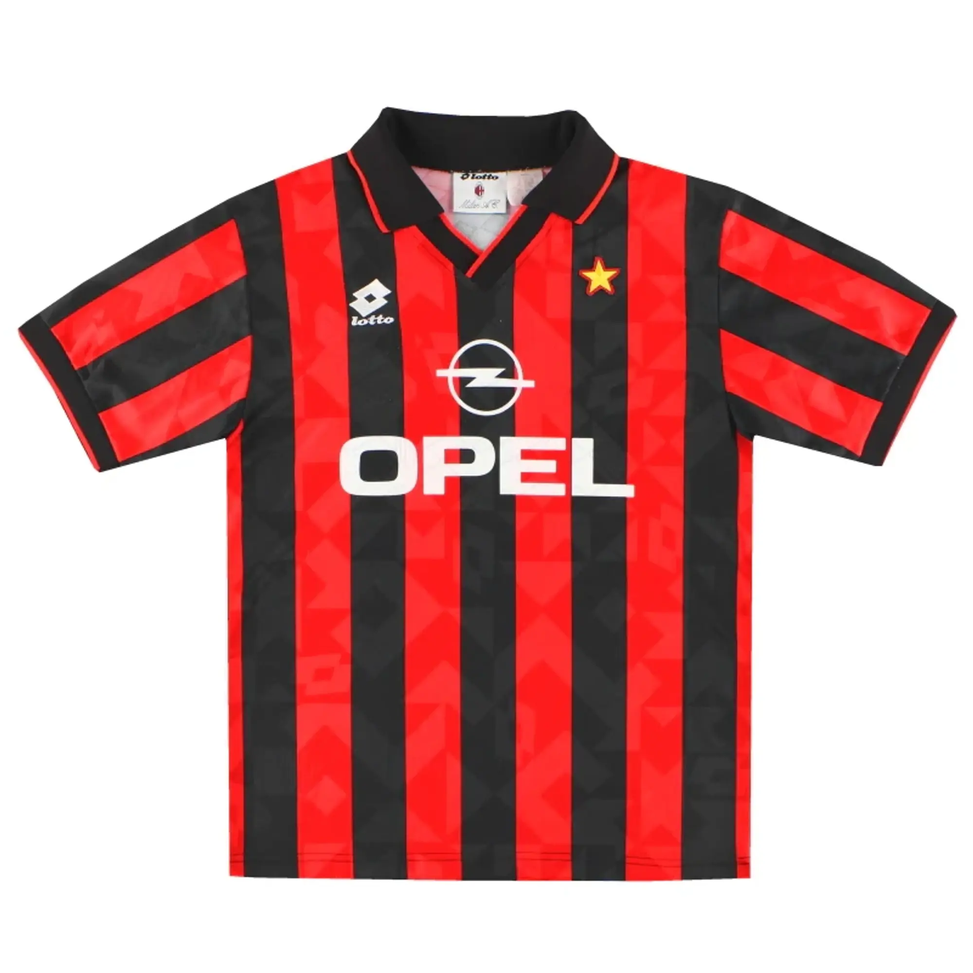 1994-95 AC Milan Lotto Player Issue Home Shirt M - AC Milan / Excellent / Medium