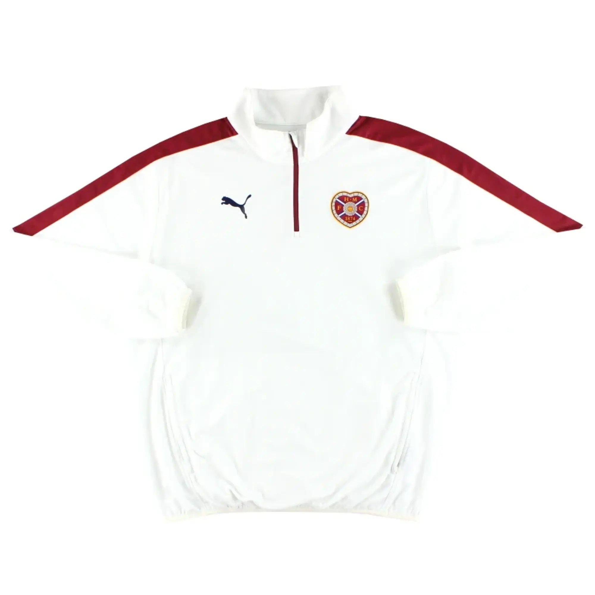 2015-16 Hearts Puma 1/4 Zip Track Top XXL - Hearts / Excellent / XXL
