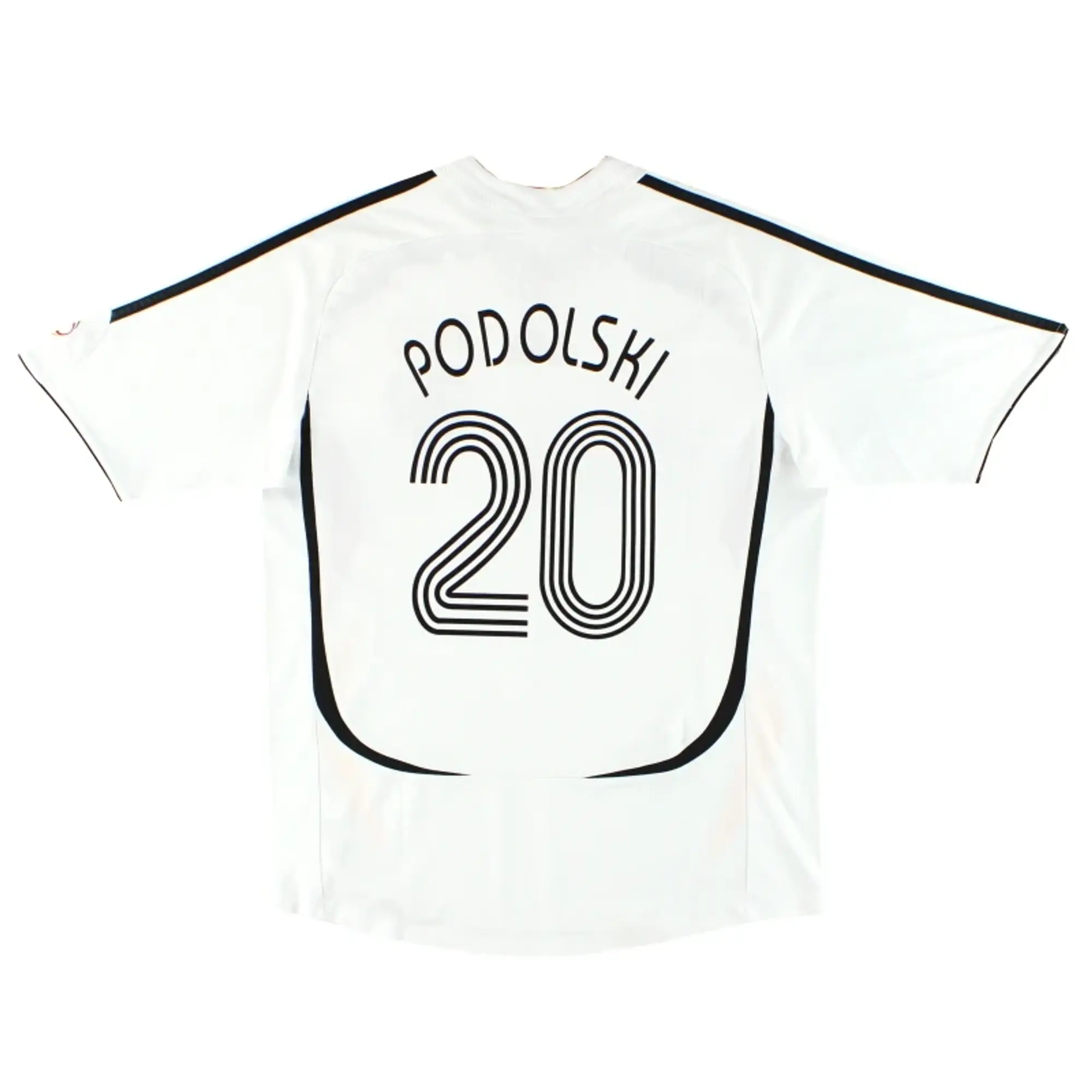 2005-07 Germany adidas Home Shirt Podolski #20 S - Germany / Excellent / Small