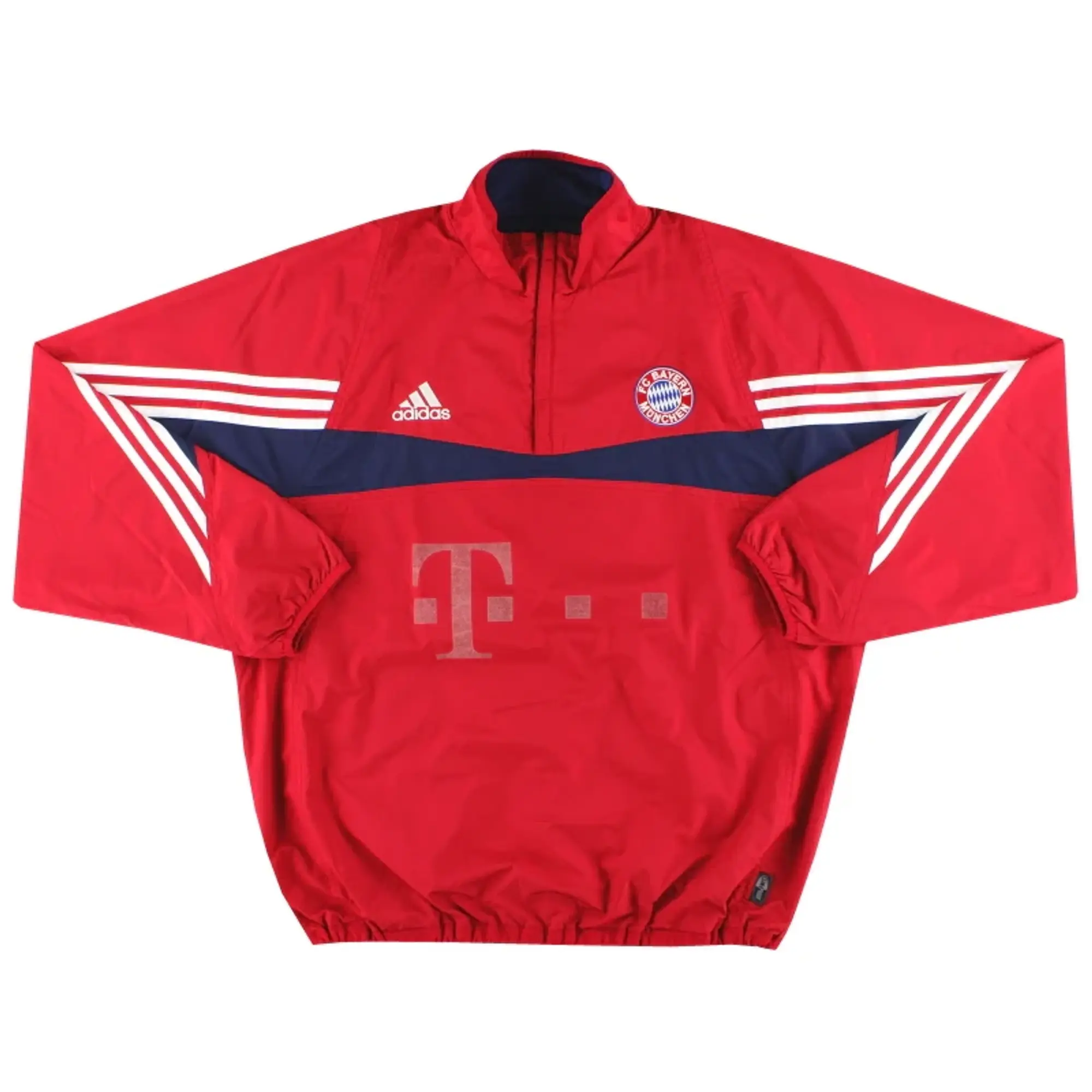 2003-04 Bayern Munich adidas Reversible 1/4 Zip Track Top L/XL - Bayern Munich / Very Good / Large/XL