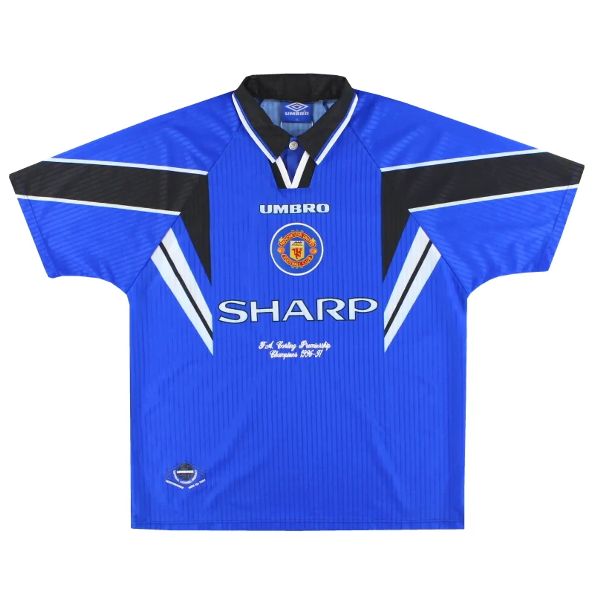 1996-97 Manchester United Umbro 'Champions' Third Shirt XL - Manchester United / Mint / XL