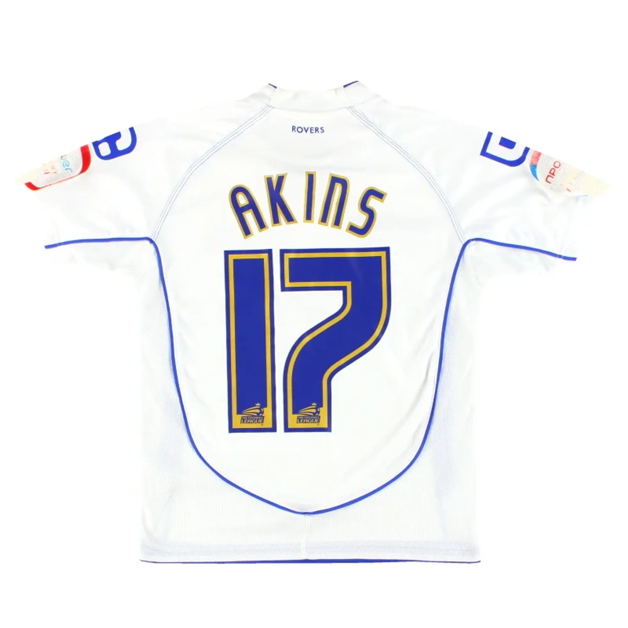 2011-12 Tranmere Rovers Carbrini Home Shirt Akins #17 M.Boys - Tranmere Rovers / Very Good / Medium Boys