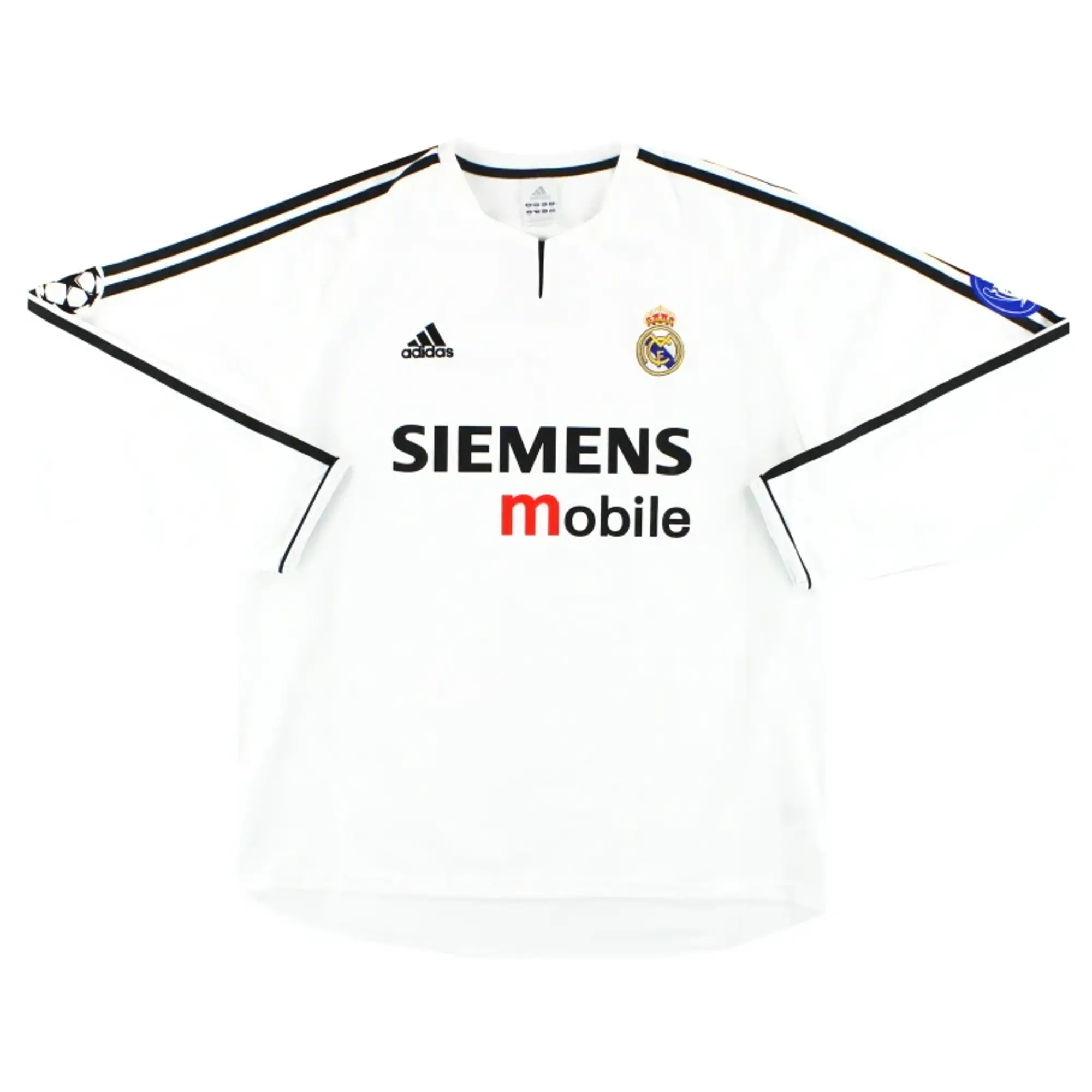 2003-04 Real Madrid adidas CL Home Shirt L/S XL - Real Madrid / Excellent / XL