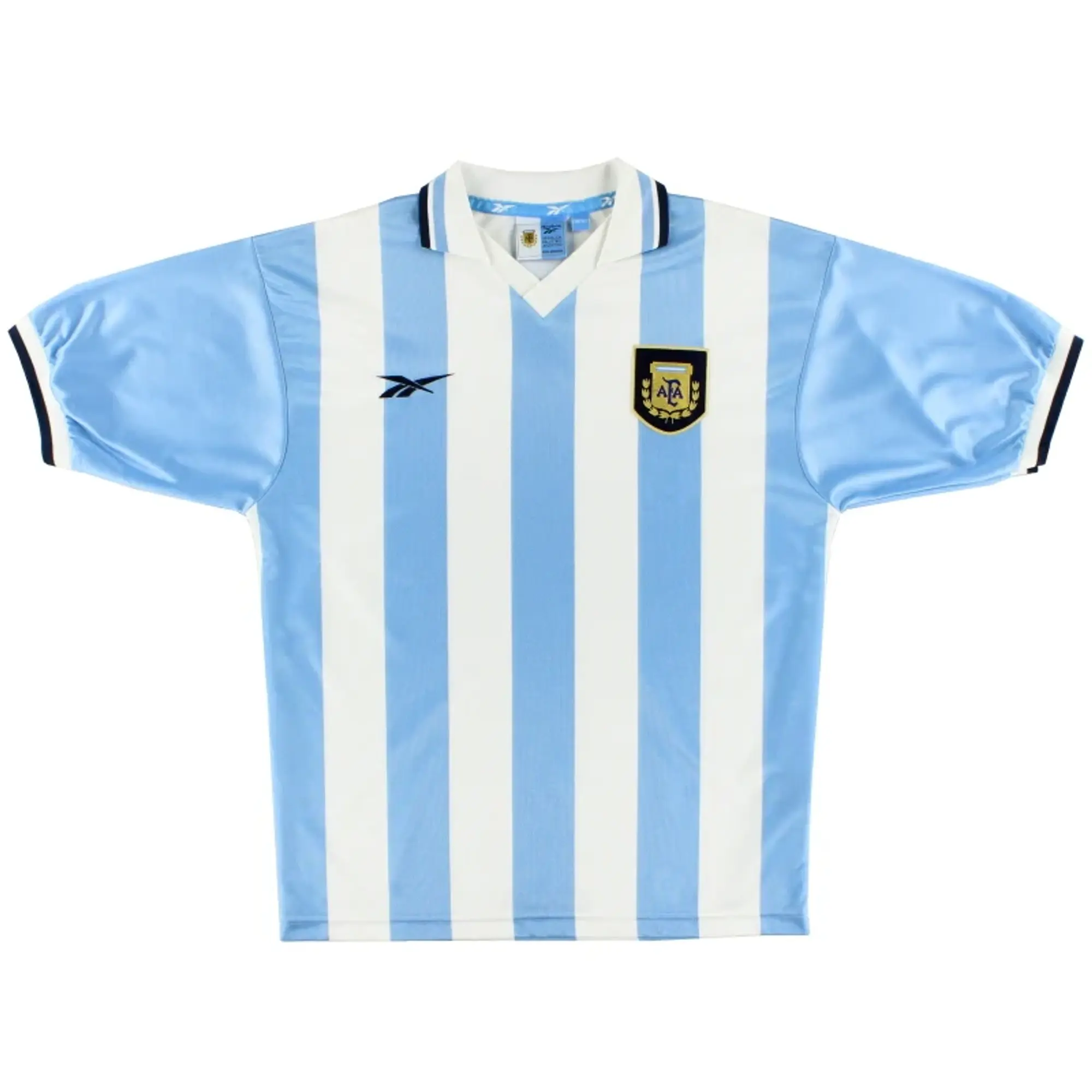 1999-00 Argentina Reebok Home Shirt L - Argentina / Excellent / Large