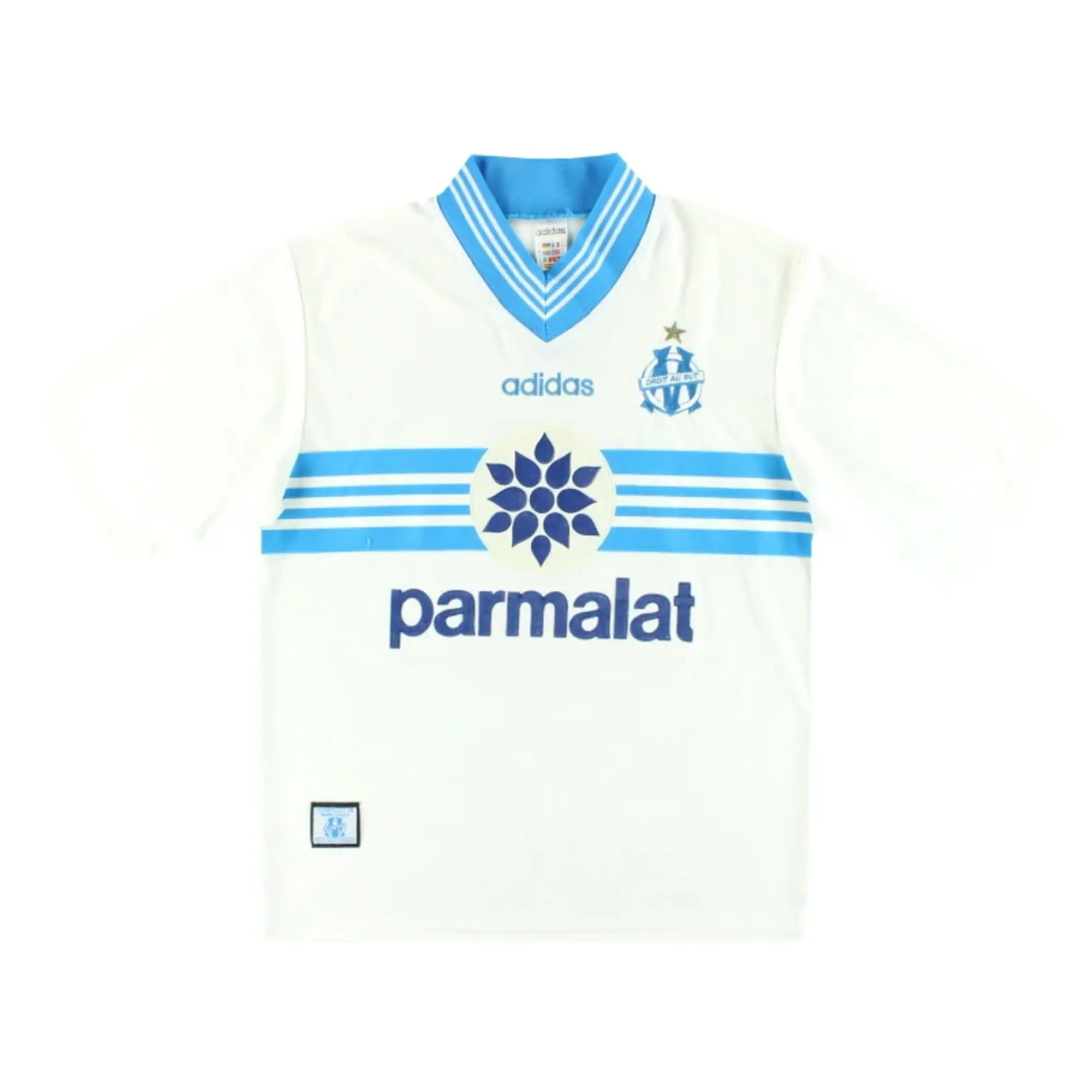1996-98 Olympique Marseille adidas Home Shirt M - Olympique Marseille / Excellent / Medium