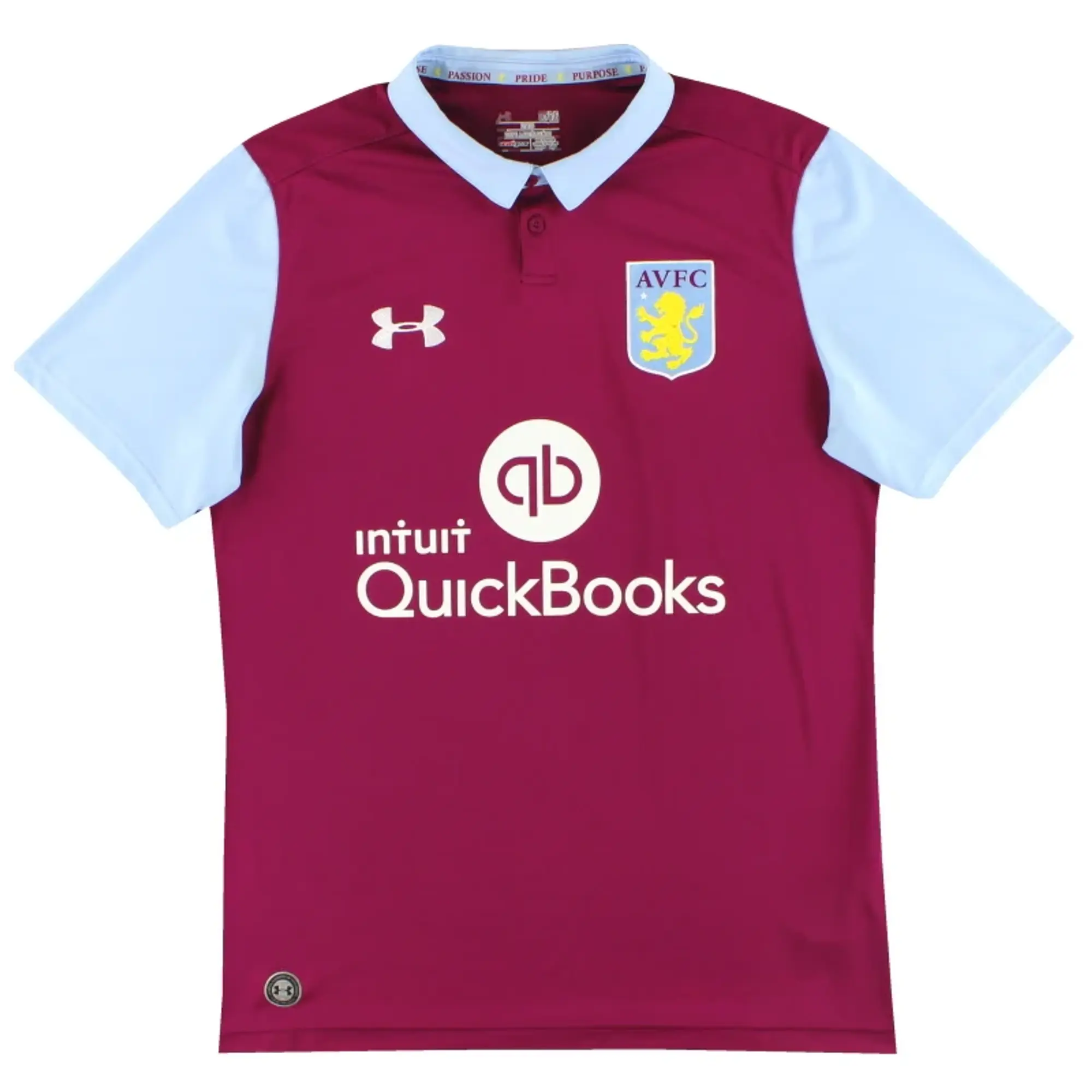 2016-17 Aston Villa Under Armour Home Shirt L - Aston Villa / Excellent / Large