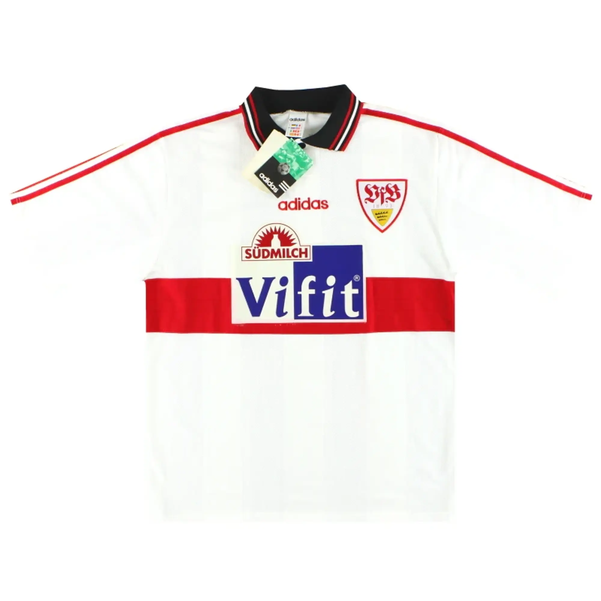 1996-97 Stuttgart adidas Home Shirt *w/tags* L - Other German Clubs / w/tags / Large