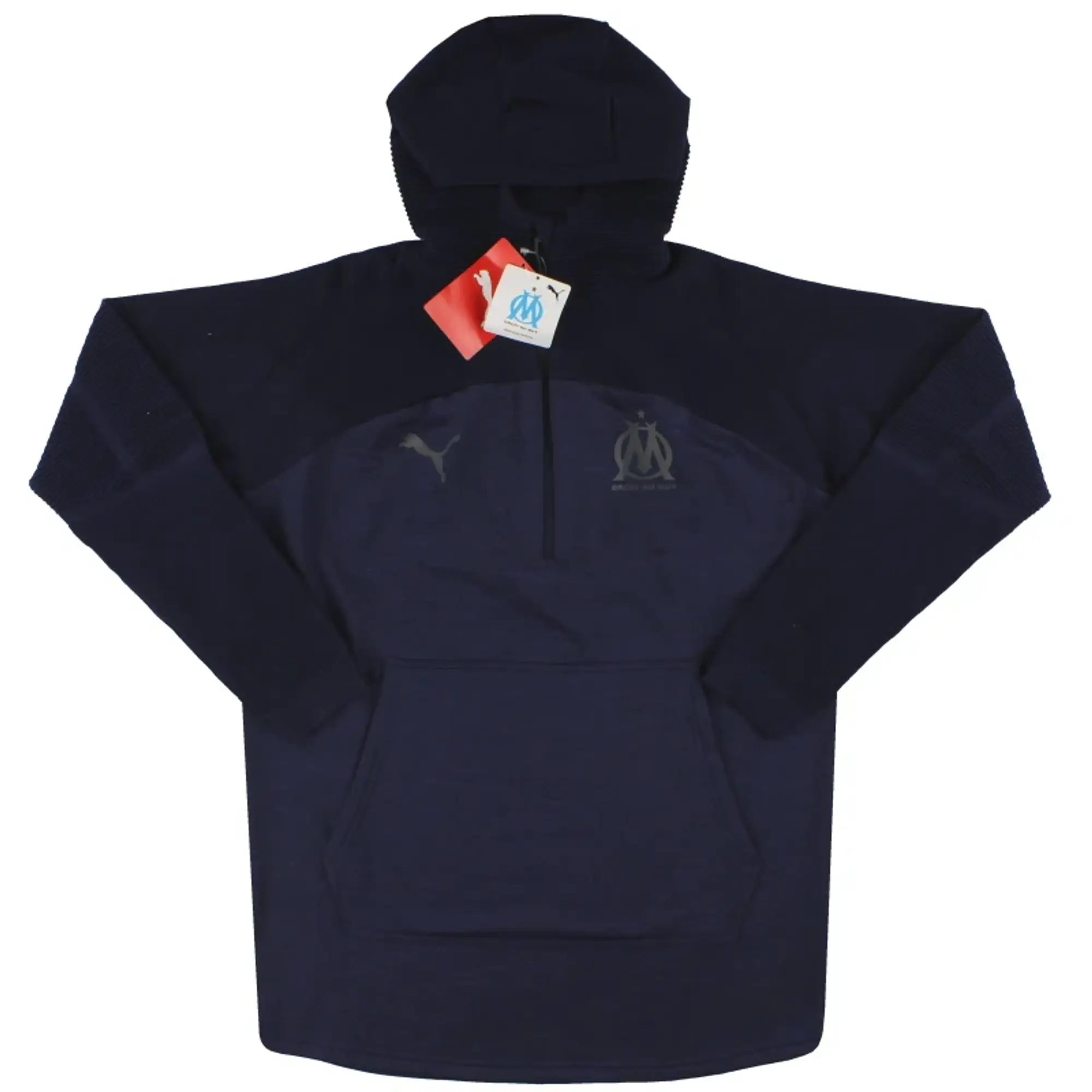 2018-19 Olympique Marseille Puma Hooded Pullover *w/tags* S - Olympique Marseille / w/tags / Small