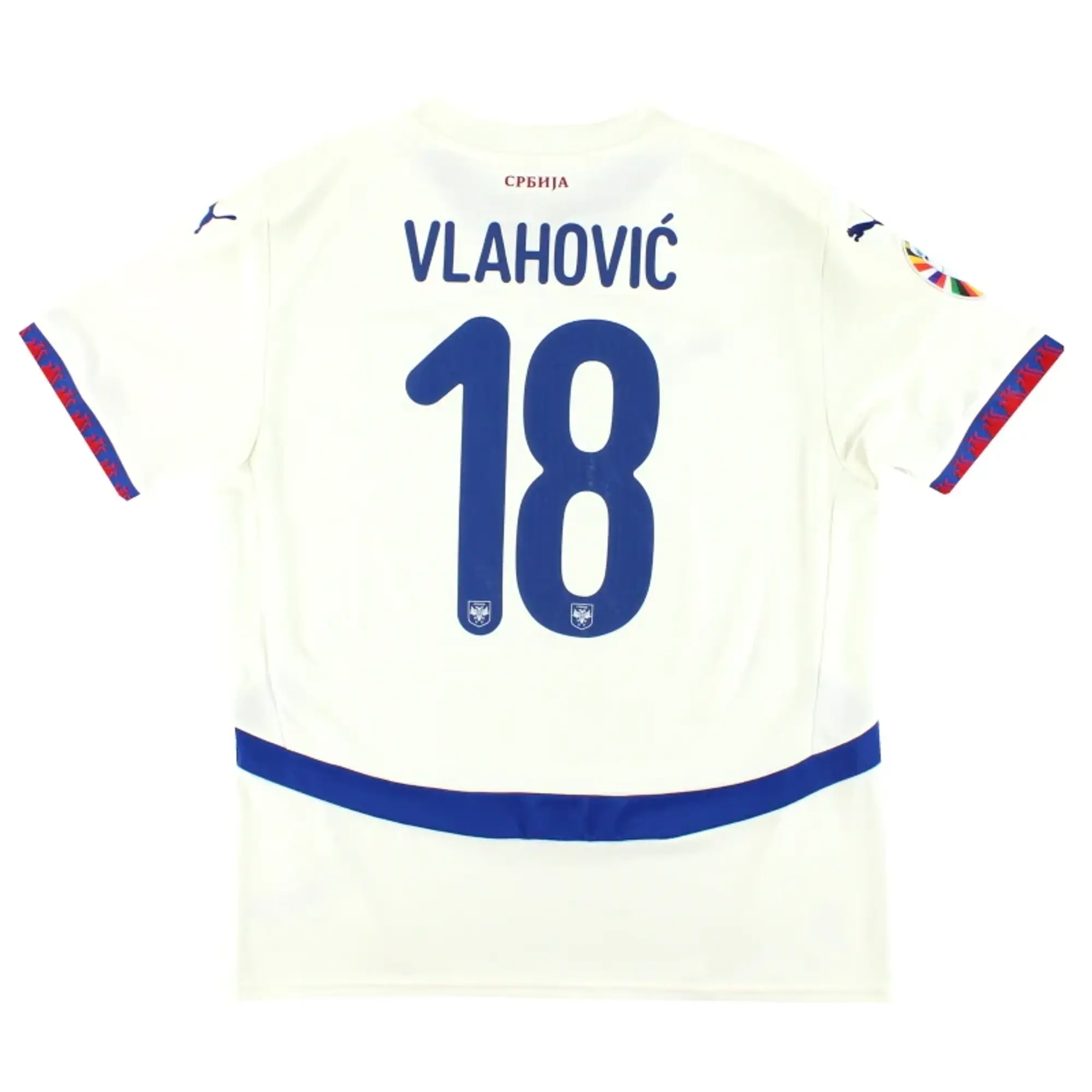 2024 Serbia Puma Away Shirt Vlahovic #18 *As New* L - Other European / As New / Large