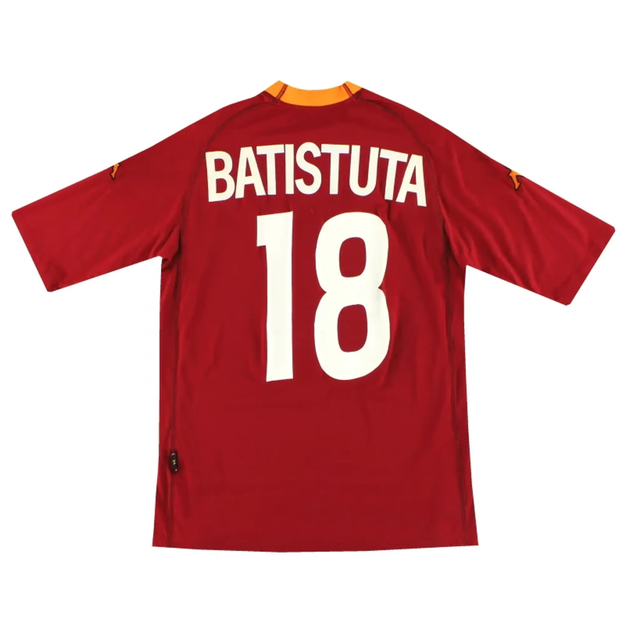 2000-01 Roma Kappa Home Shirt Batistuta #18 *Mint* M - Roma / Mint / Meidum