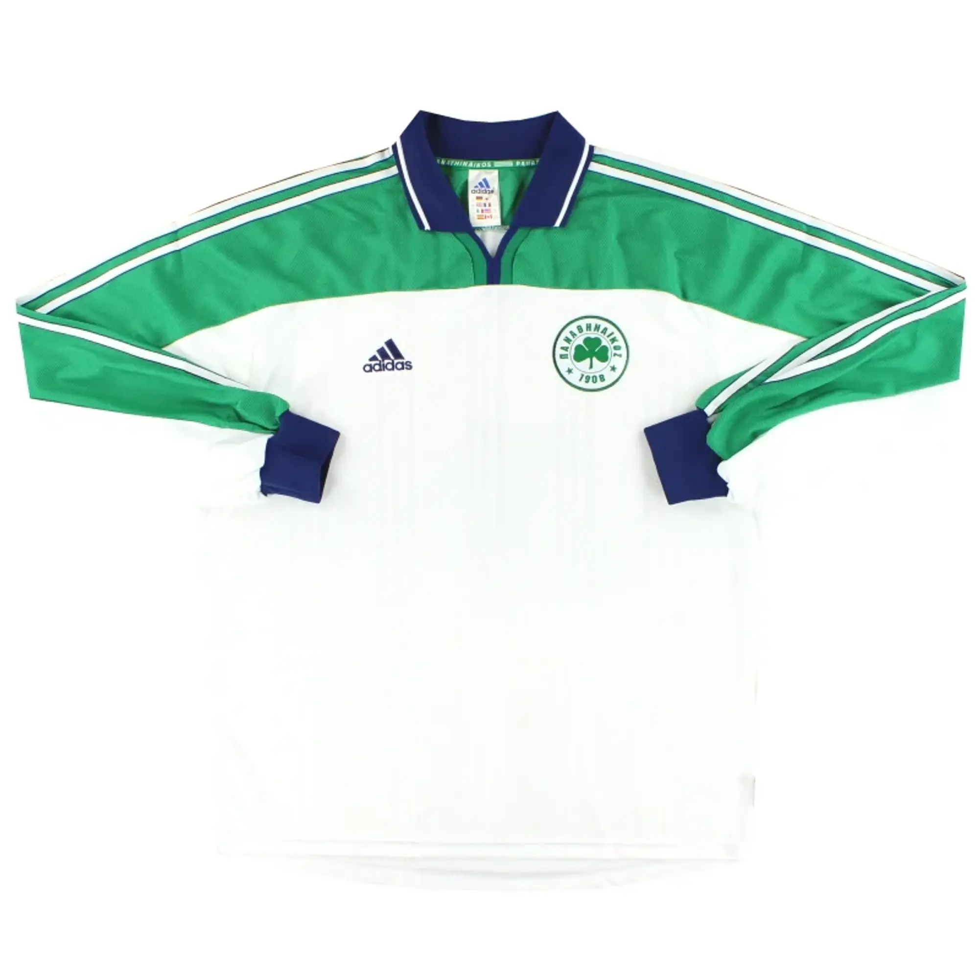 2000-01 Panathinaikos adidas Player Issue Away Shirt L/S *w/tags* XL - Panathinaikos / w/tags / XL
