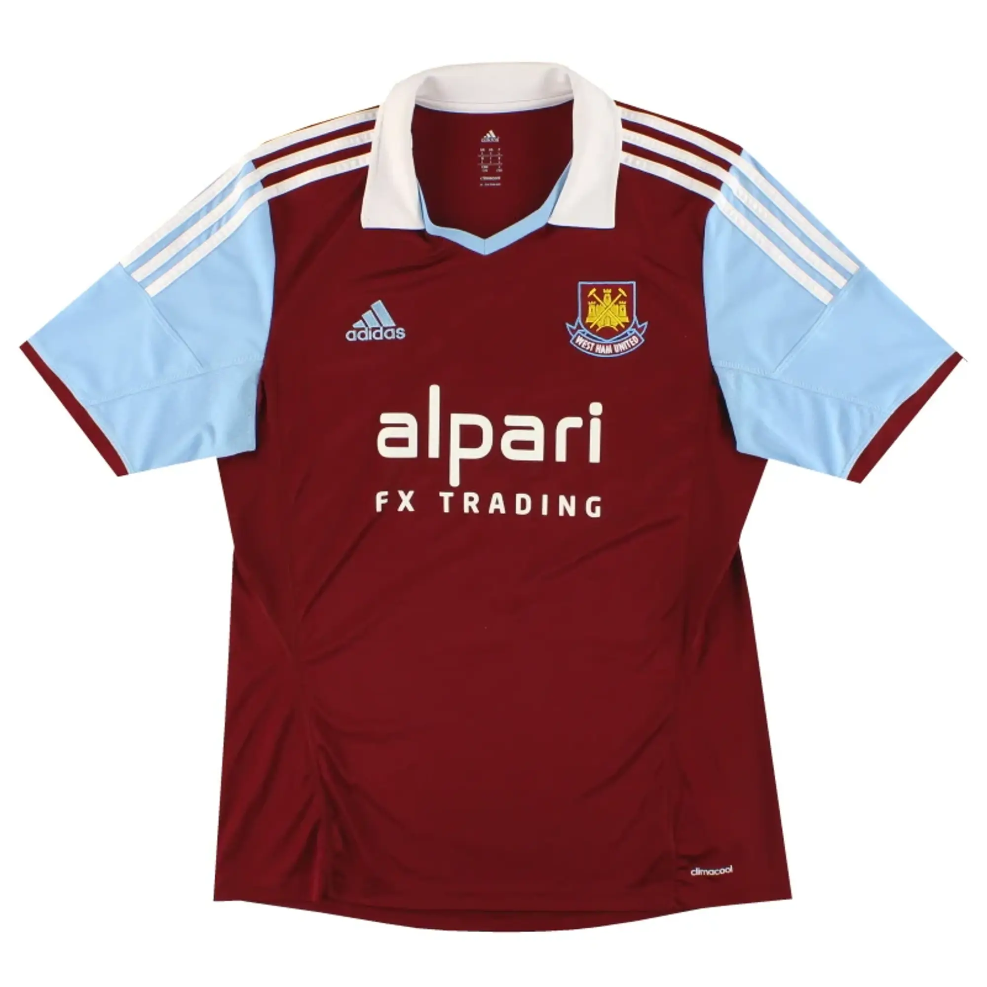 2013-14 West Ham adidas Home Shirt #9 L - West Ham / Excellent / Large