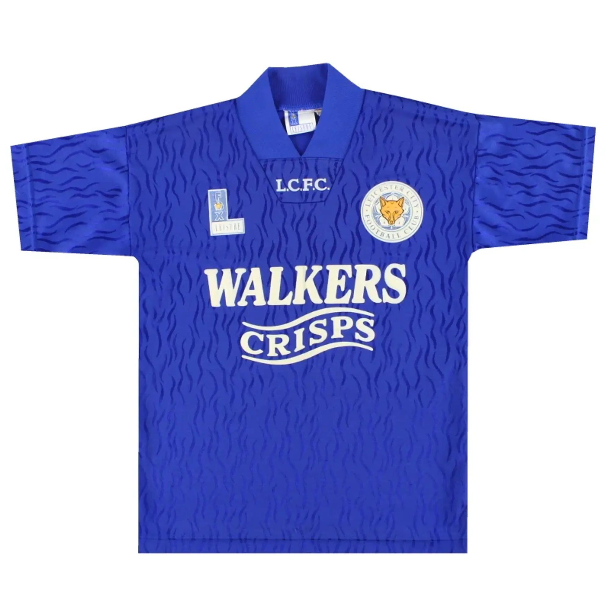 1992-94 Leicester Fox Leisure Home Shirt Thompson #8 Y - Leicester City / Excellent / Youth