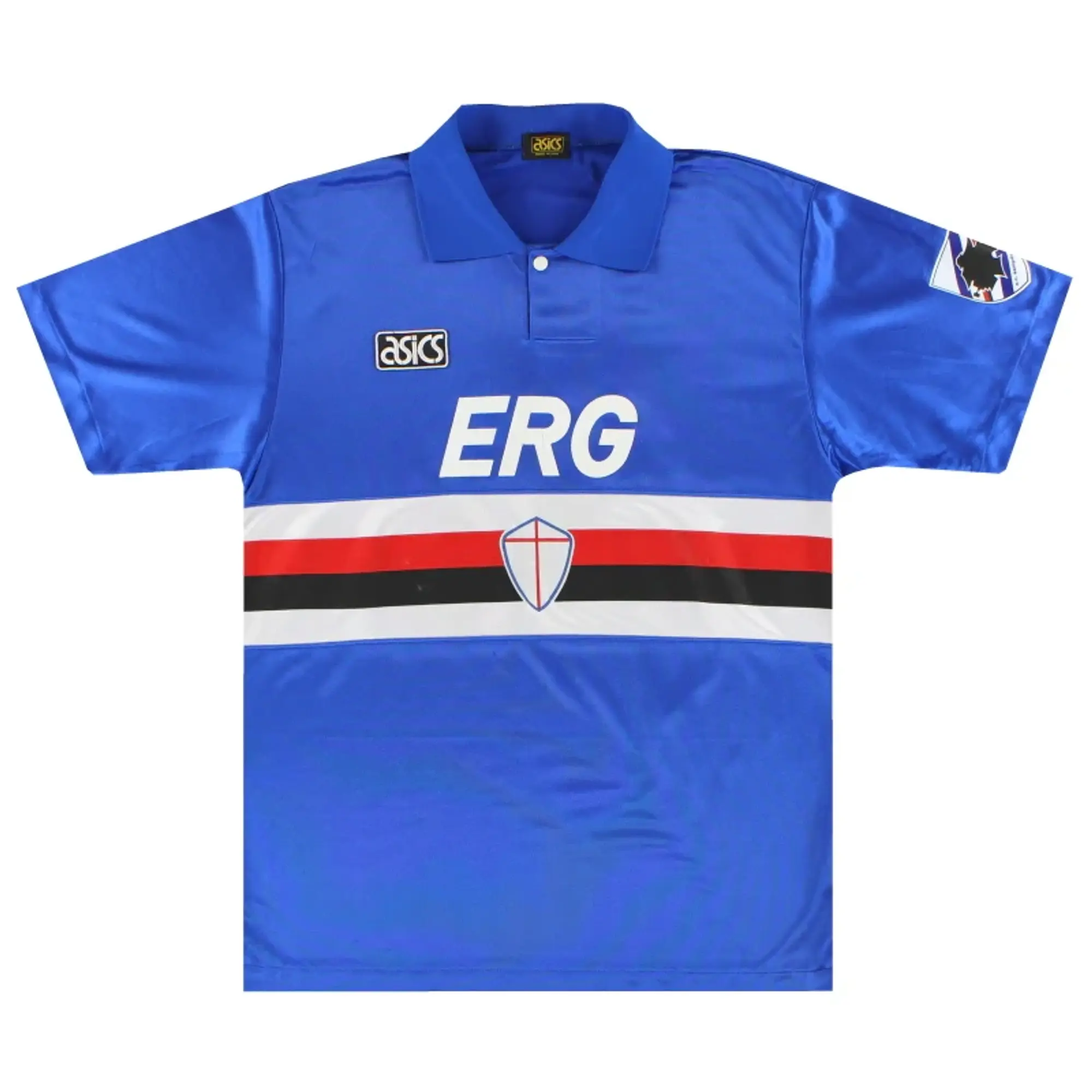 1992-94 Sampdoria Asics Home Shirt #4 L - Sampdoria / Excelelnt / Large
