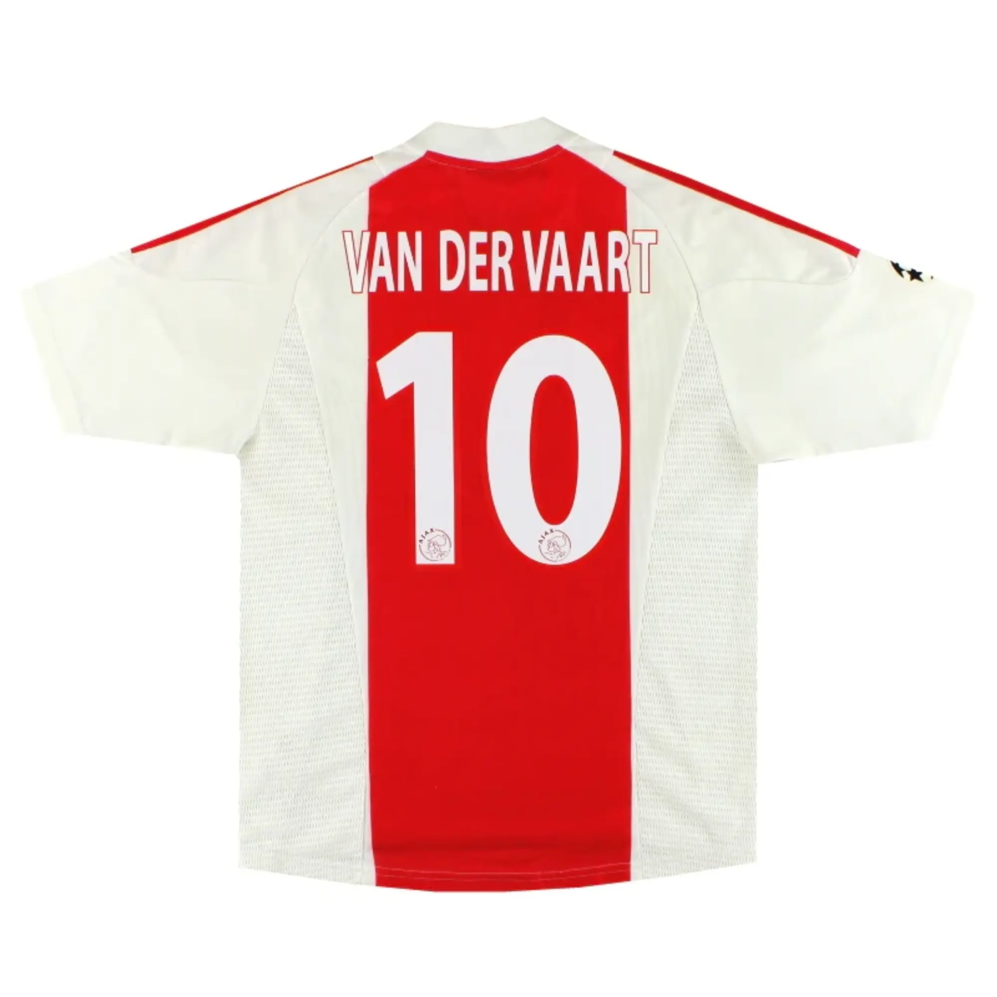 2003-04 Ajax adidas CL Home Shirt Van Der Vaart #10 *Mint* M - Ajax / Mint / Medium