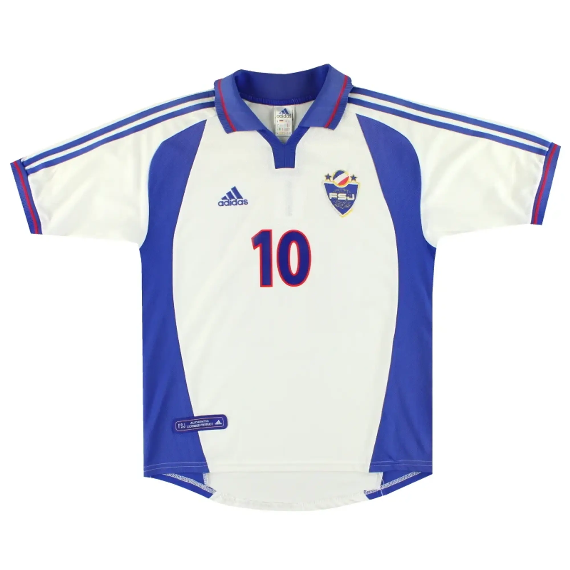 2000-01 Yugoslavia adidas Away Shirt #10 M - Yugoslavia/Serbia / Excellent / Medium