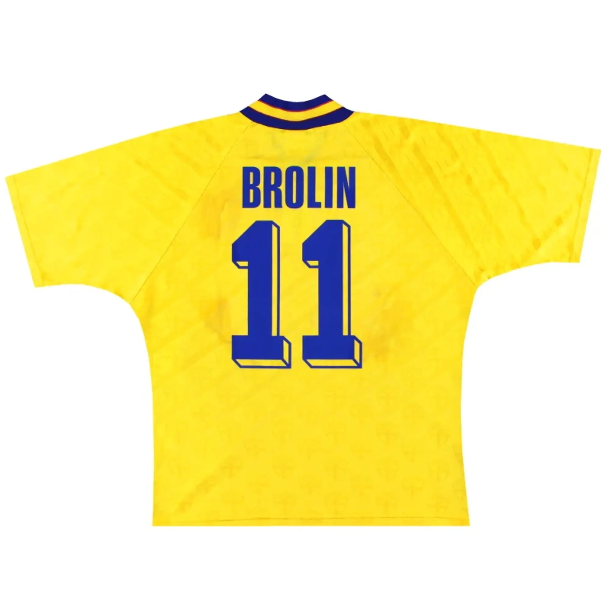 1994-96 Sweden adidas Home Shirt Brolin #11 L - Sweden / Excellent / Large