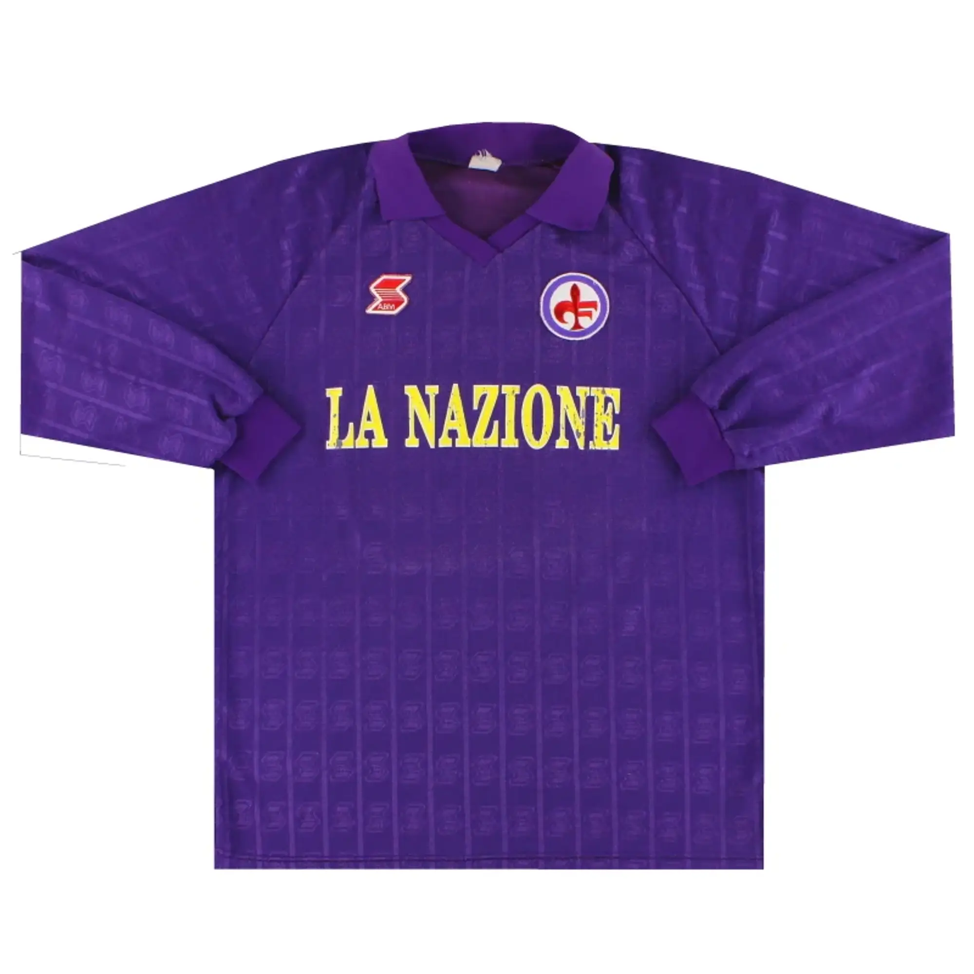 1989-90 Fiorentina Home Shirt #13 L/S L - Fiorentina / Very good / Large