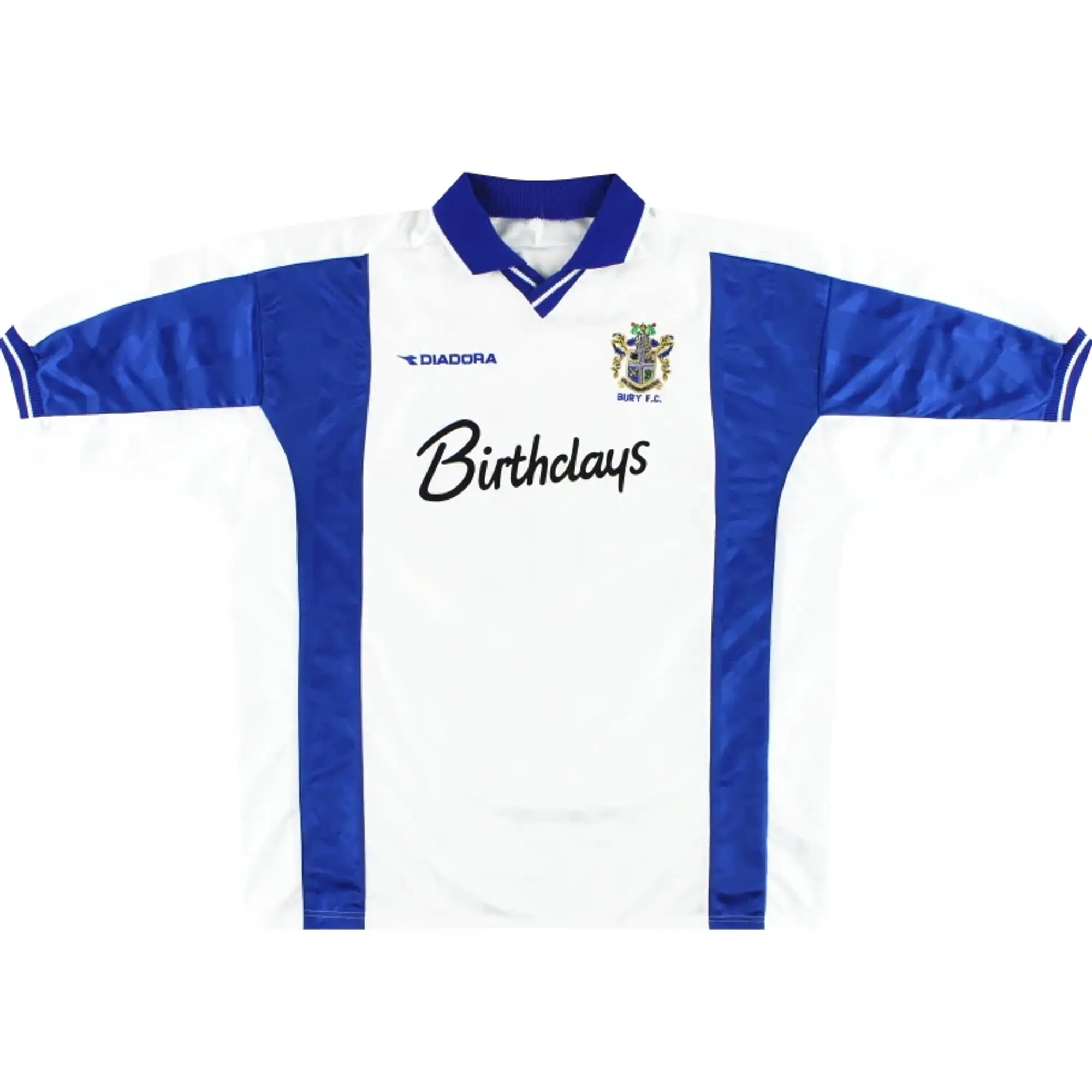 1999-01 Bury Diadora Home Shirt *Mint* XL - Bury / Mint / XL