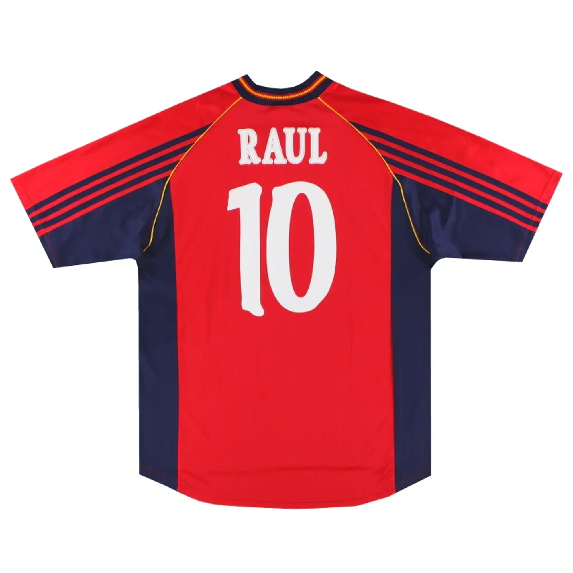 1998-99 Spain adidas Home Shirt Raul #10 L - Spain / Excellent / Large