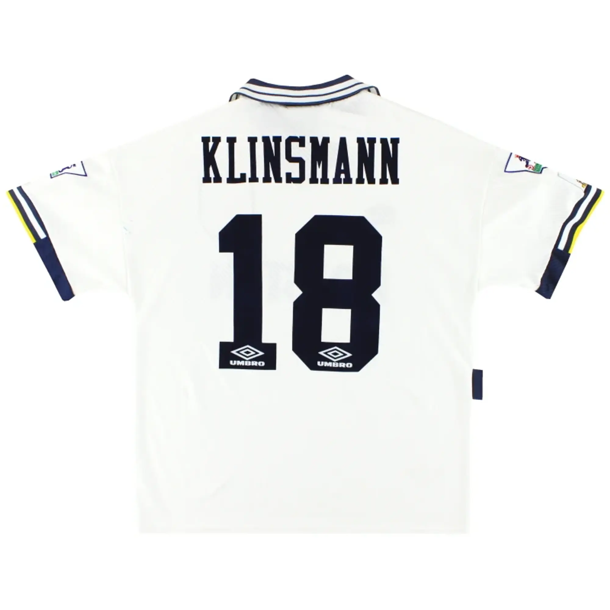 1993-95 Tottenham Umbro Home Shirt Klinsmann #18 L - Tottenham Hotspur / Excellent / Large