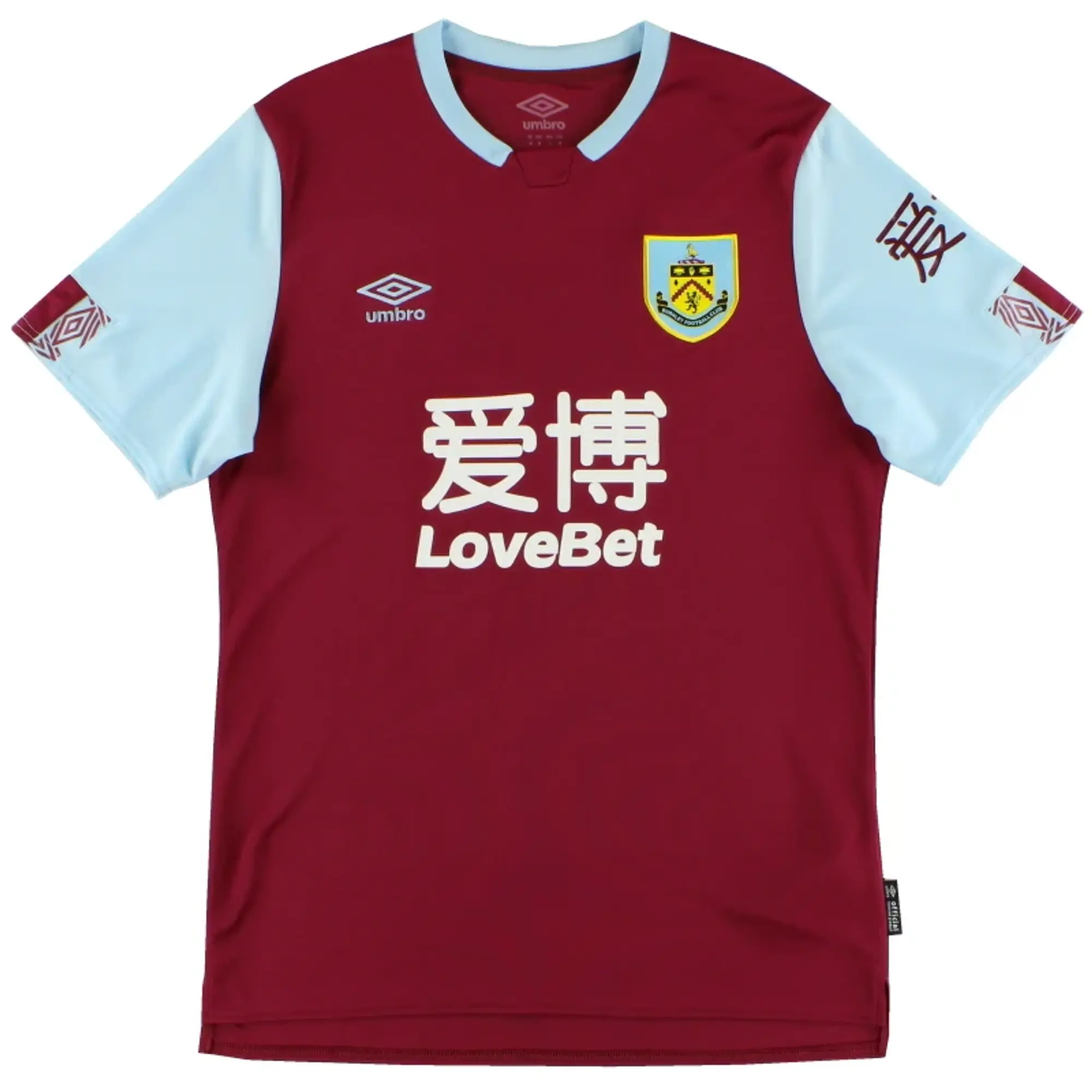 2019-20 Burnley Umbro Home Shirt L - Burnley / Excellent / Large