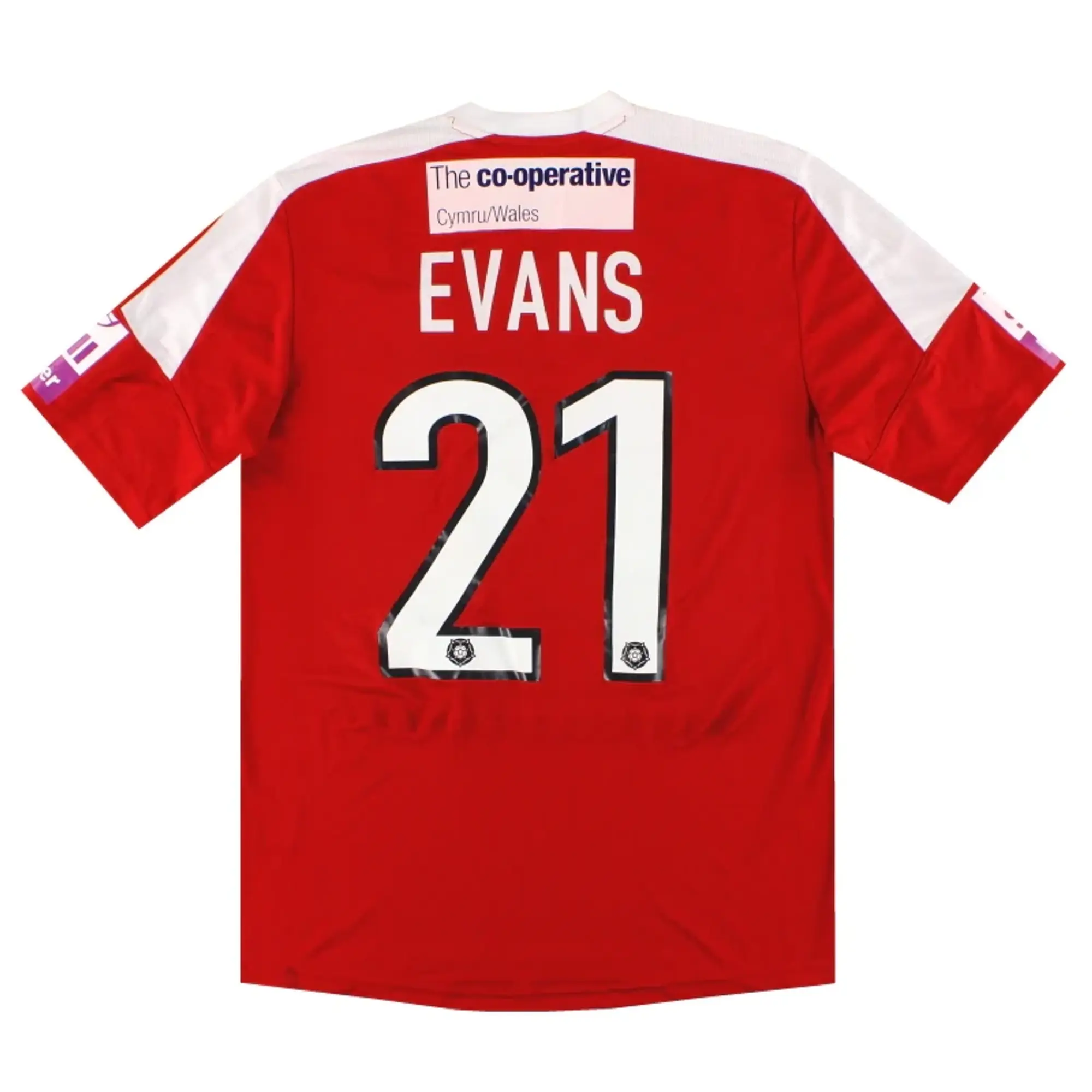 2013-14 Wrexham adidas Match Issue Home Shirt Evans #21 M - Wrexham / Excellent / Medium