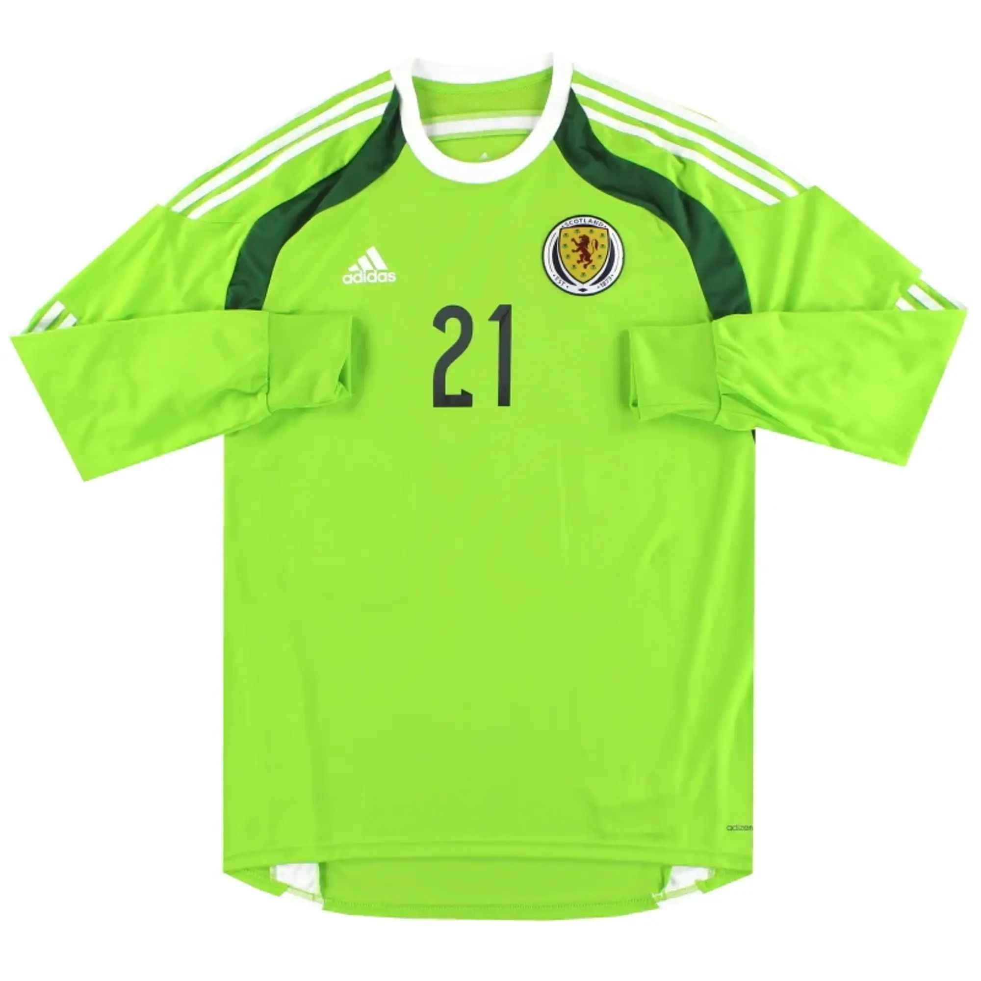 2014-15 Scotland adidas Formotion Player Issue Goalkeeper Shirt #12 *As New* - Scotland / As New / Small