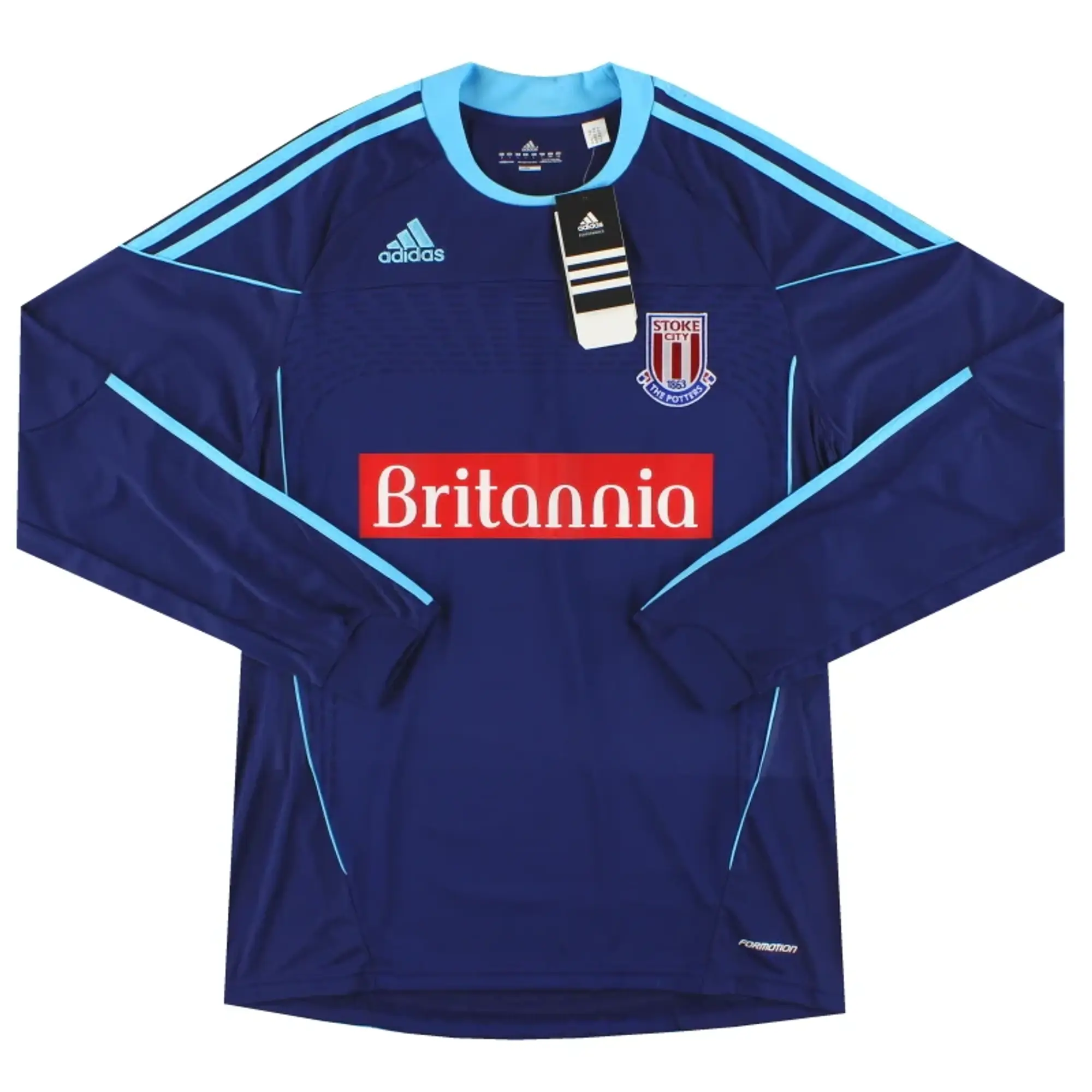 2010-12 Stoke City adidas 'Formotion' Away Shirt L/S *w/tags* L - Stoke City / w/tags / Large