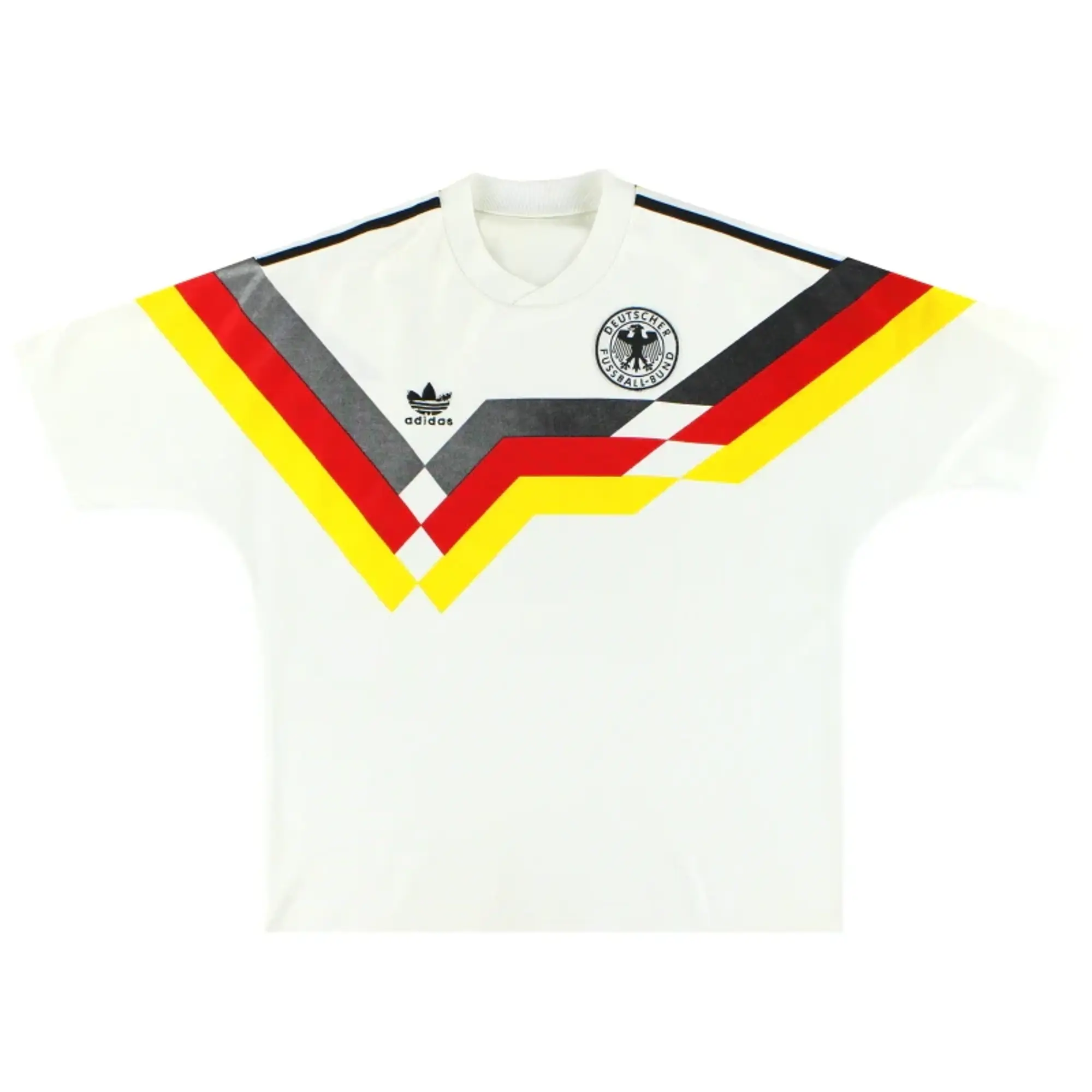 1988-90 West Germany adidas Home Shirt L - Germany / Very Good / Large