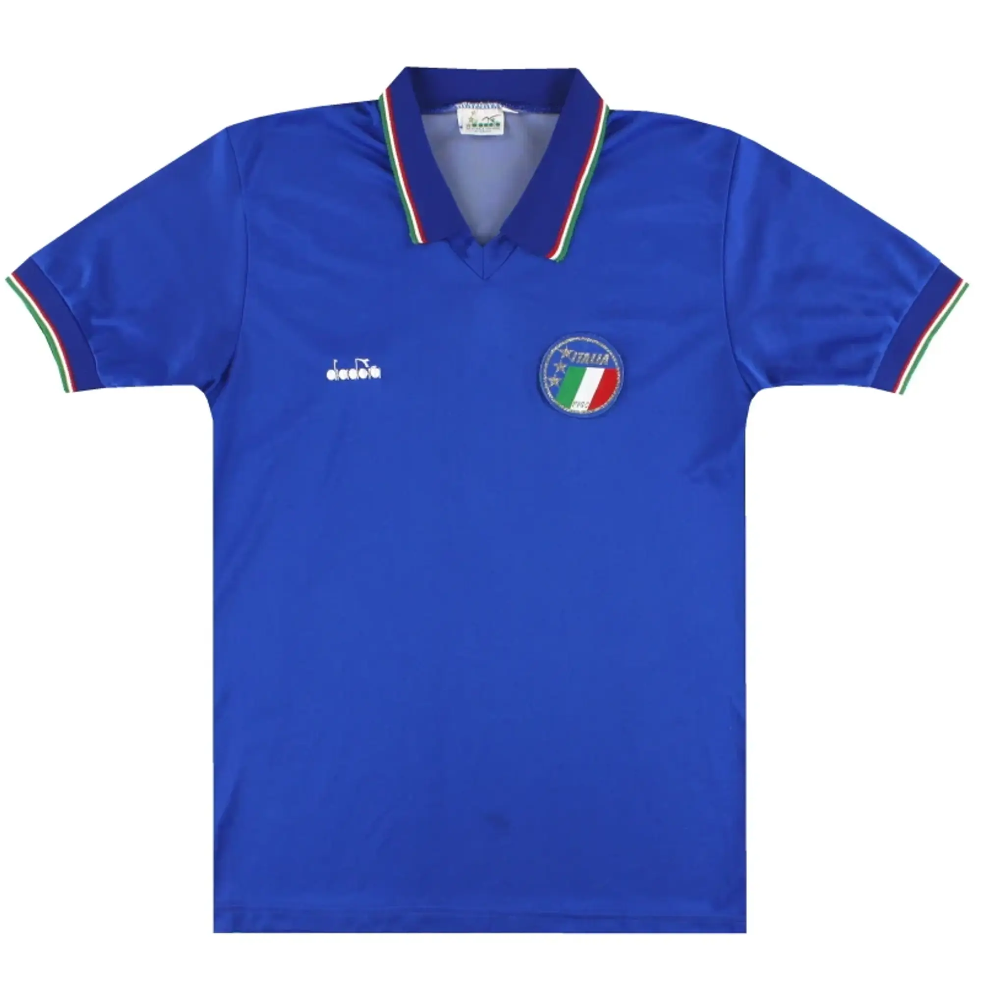 1986-90 Italy Diadora Home Shirt #15 L - Italy / Excellent / Large