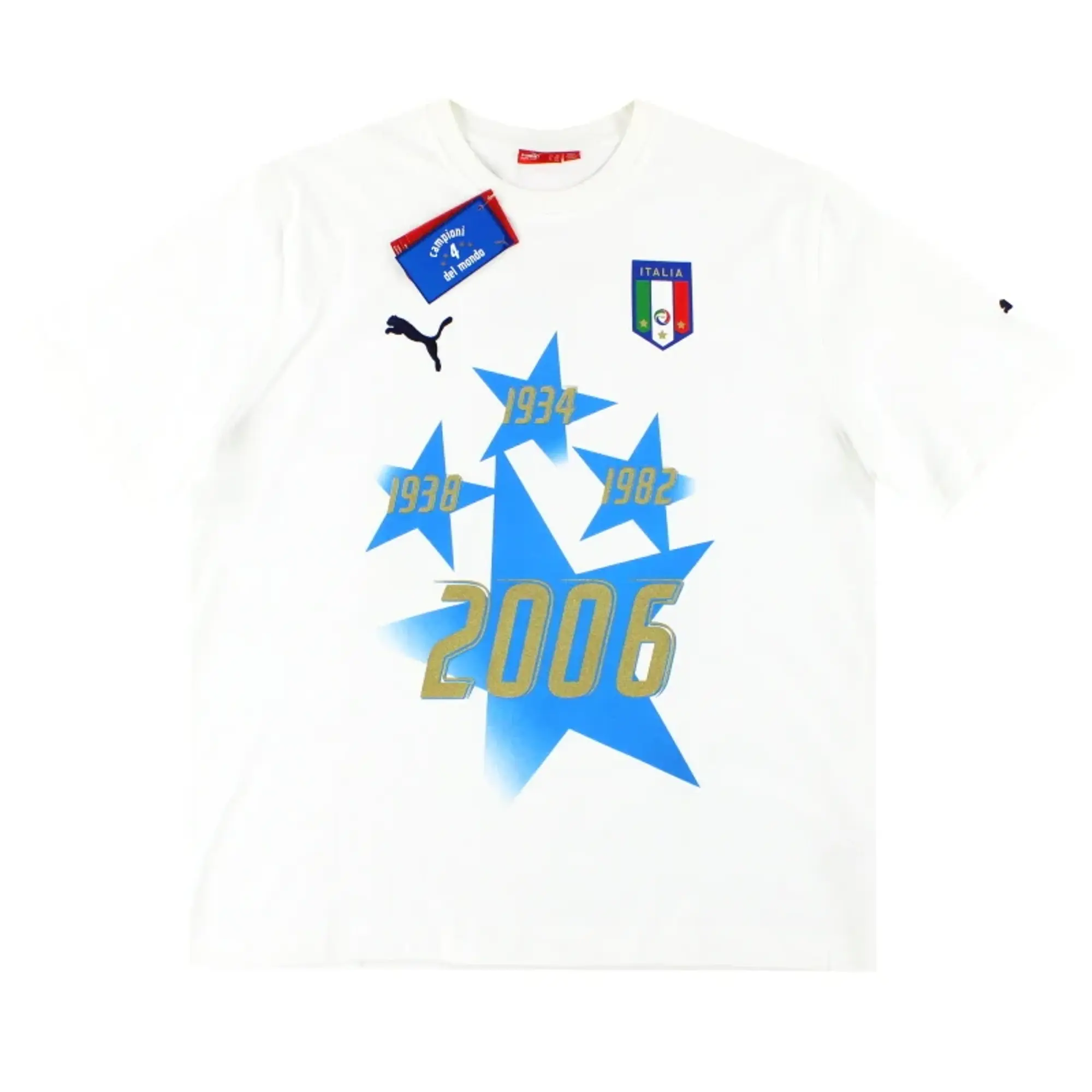2006-07 Italy Puma 'Campioni Del Mondo' Graphic Tee *BNIB* XXL - Italy / BNIB / XXL