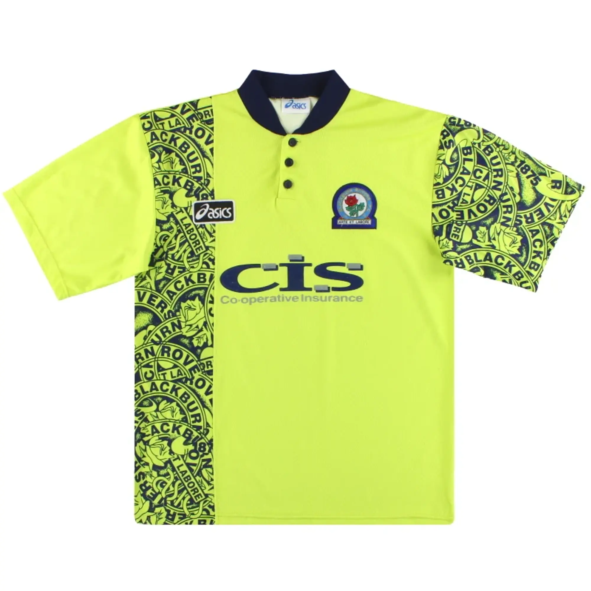 1996-97 Blackburn Asics Away Shirt M - Blackburn Rovers / Excellent / Medium