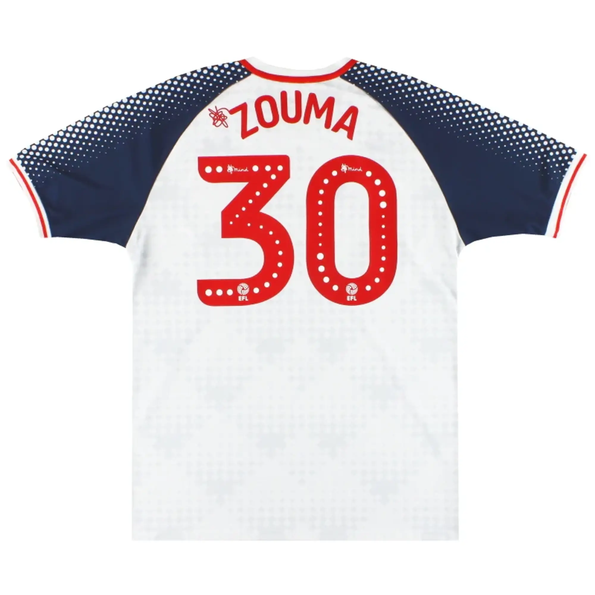 2019-20 Bolton Established 1877 Home Shirt Zouma #30 L - Bolton Wanderers / Excellent / Large