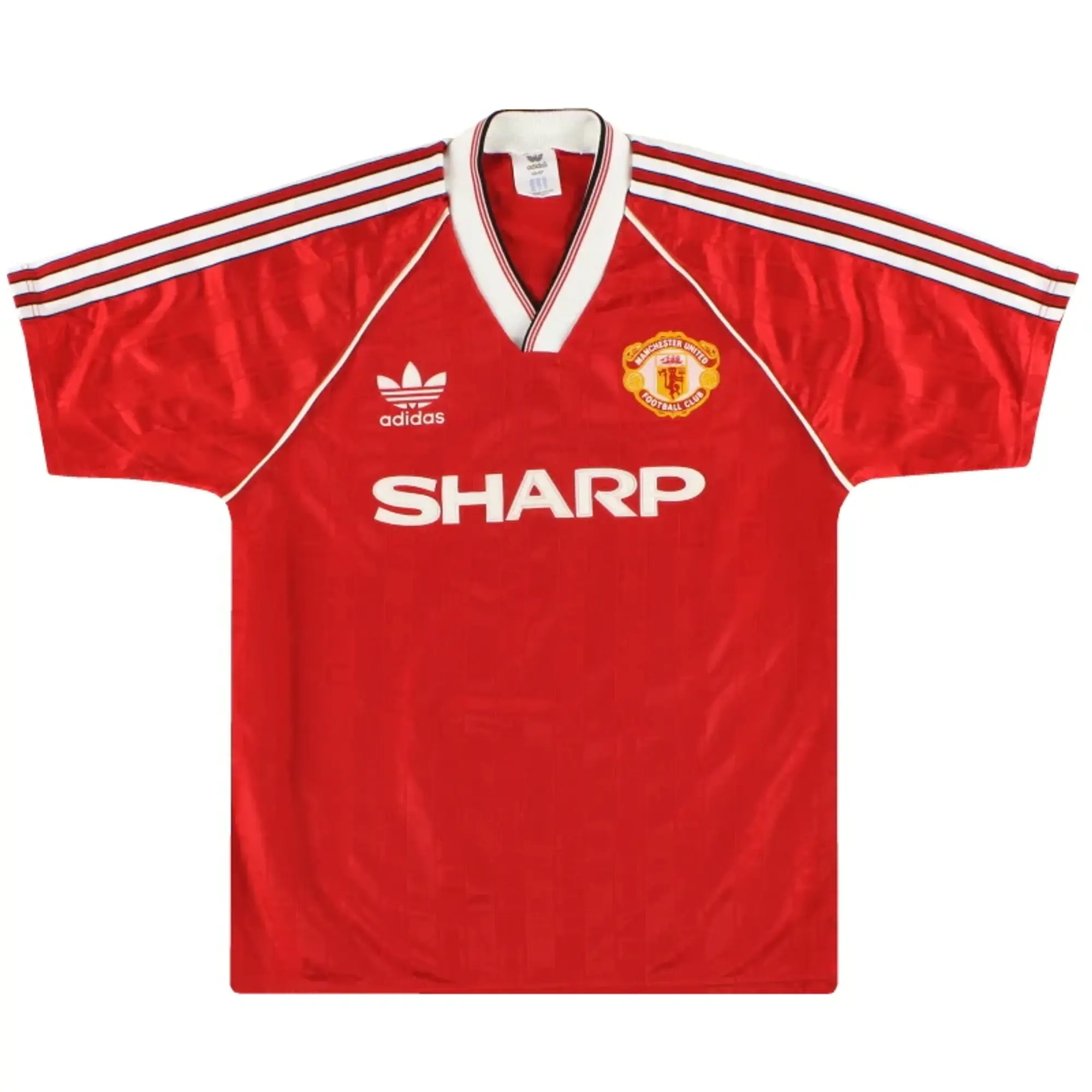 1988-90 Manchester United adidas Home Shirt M - Manchester United / Excellent / Medium