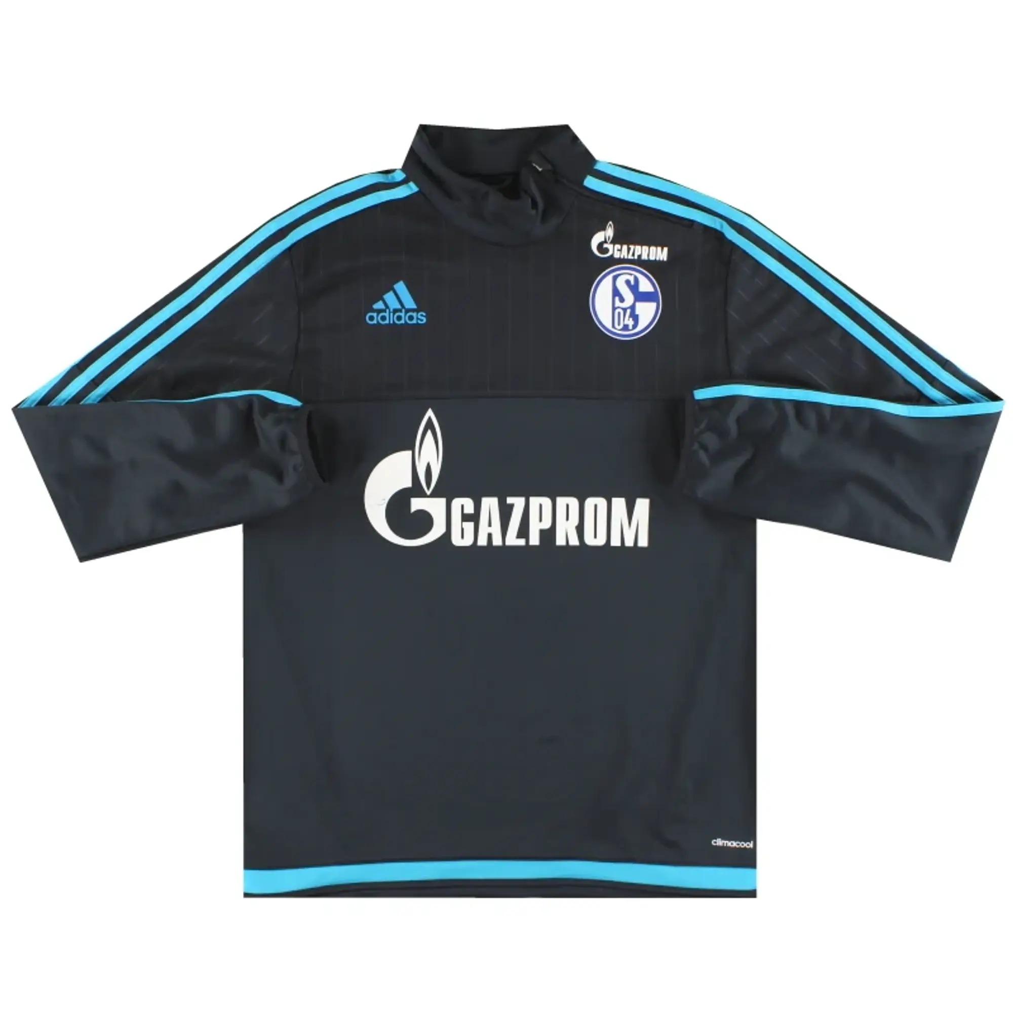 2015-16 Schalke adidas Player Issue 1/4 Zip Top M - Schalke / Excellent / Medium