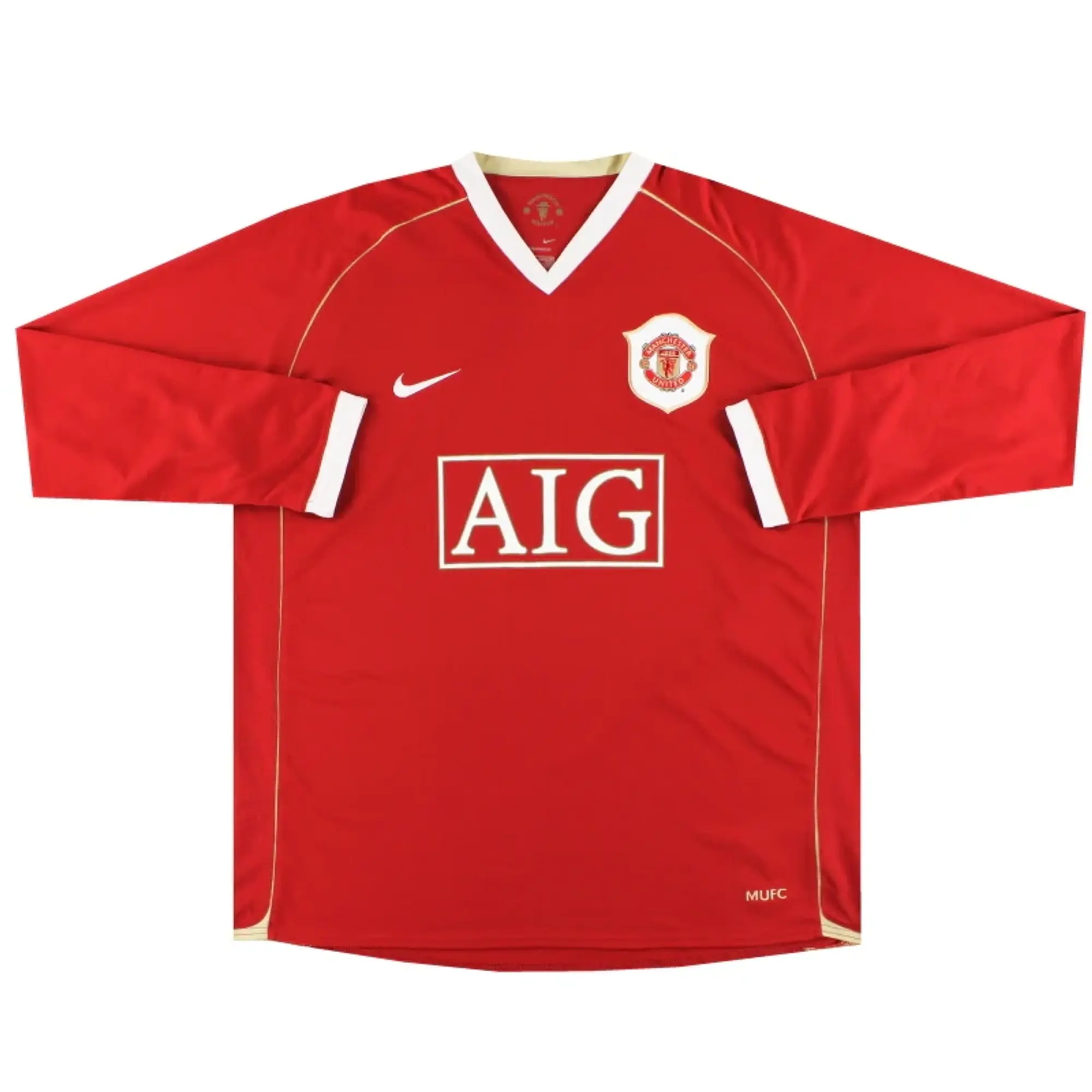 2006-07 Manchester United Nike Home Shirt L/S S.Boys - Manchester United / Excellent / Small Boys