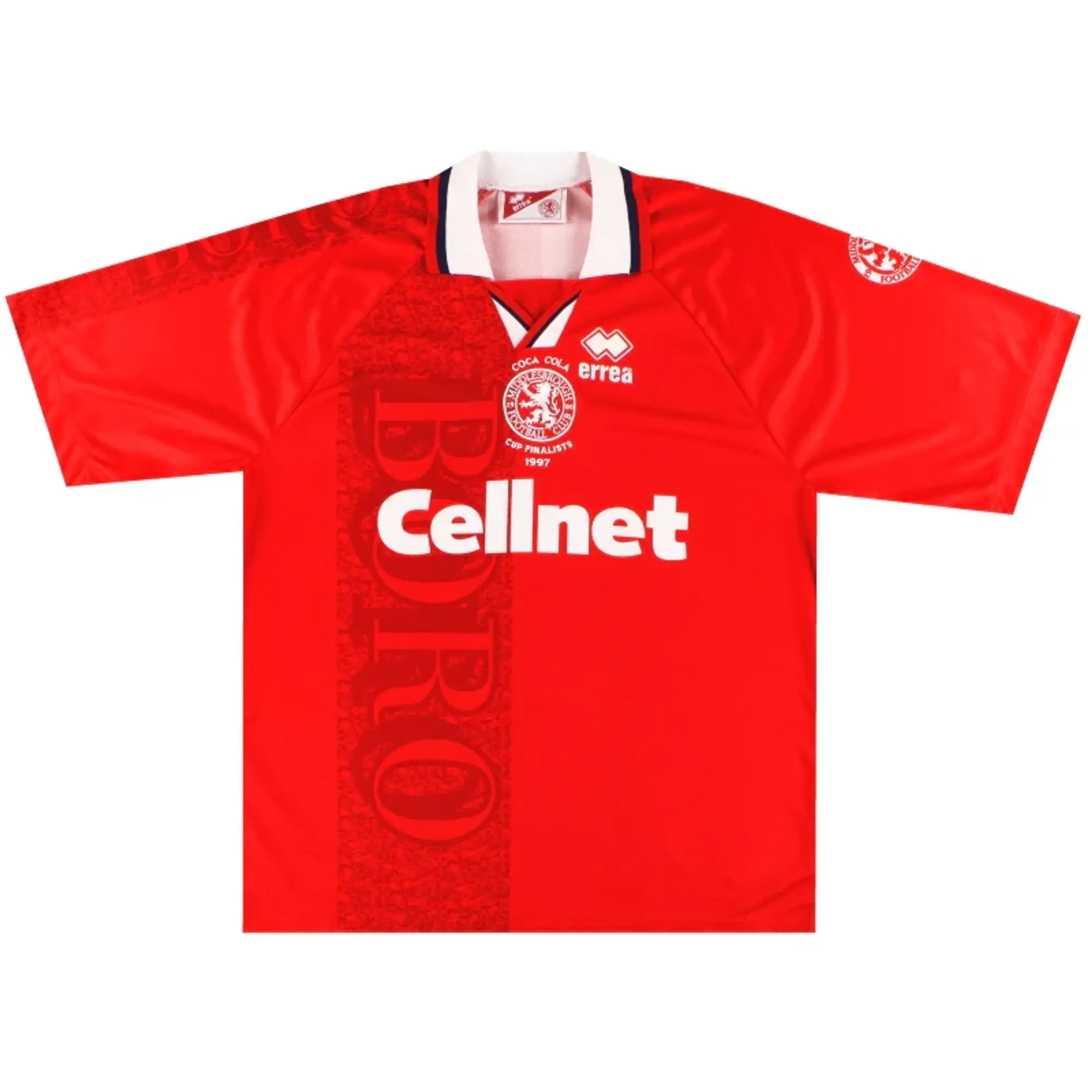 1997 Middlesbrough Errea 'F.A. Cup Finalists' Home Shirt XL - Middlesbrough / Excellent / XL