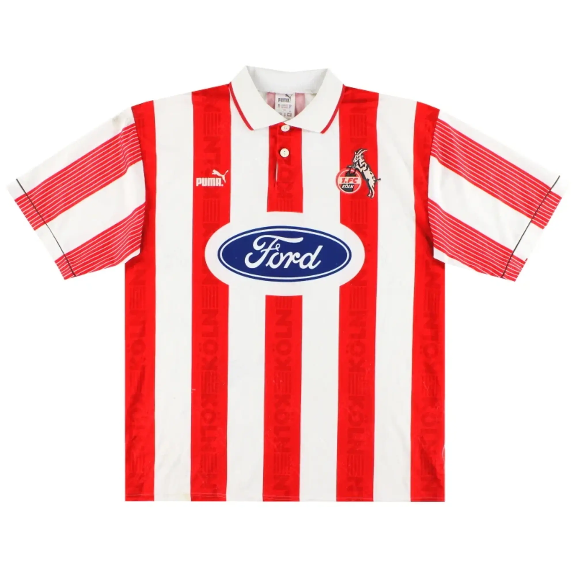 1995-96 FC Koln Puma Home Shirt L - Other German Clubs / Very good / Large