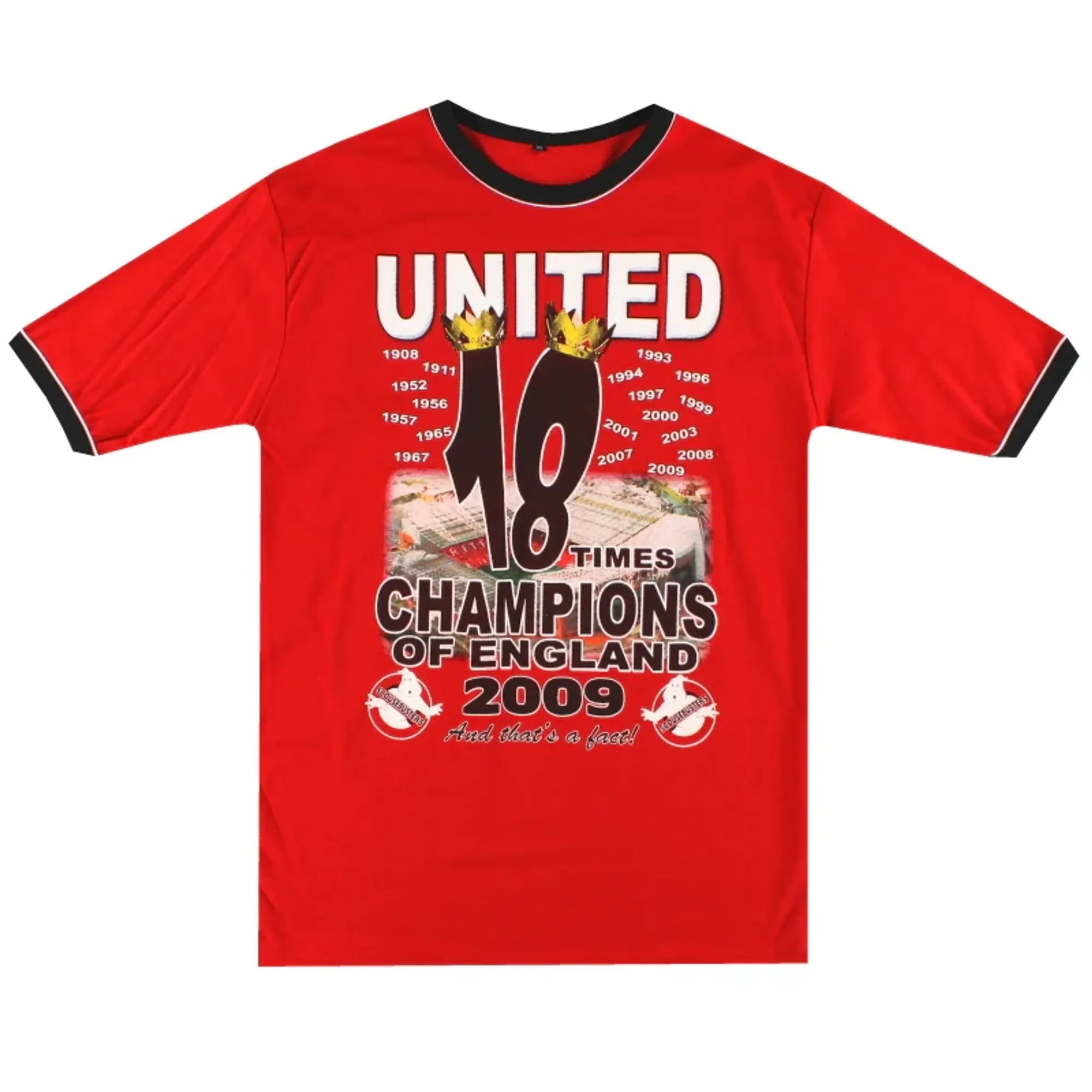 2009 Manchester United '18 Times' Graphic Tee XL - Manchester United / Excellent / XL