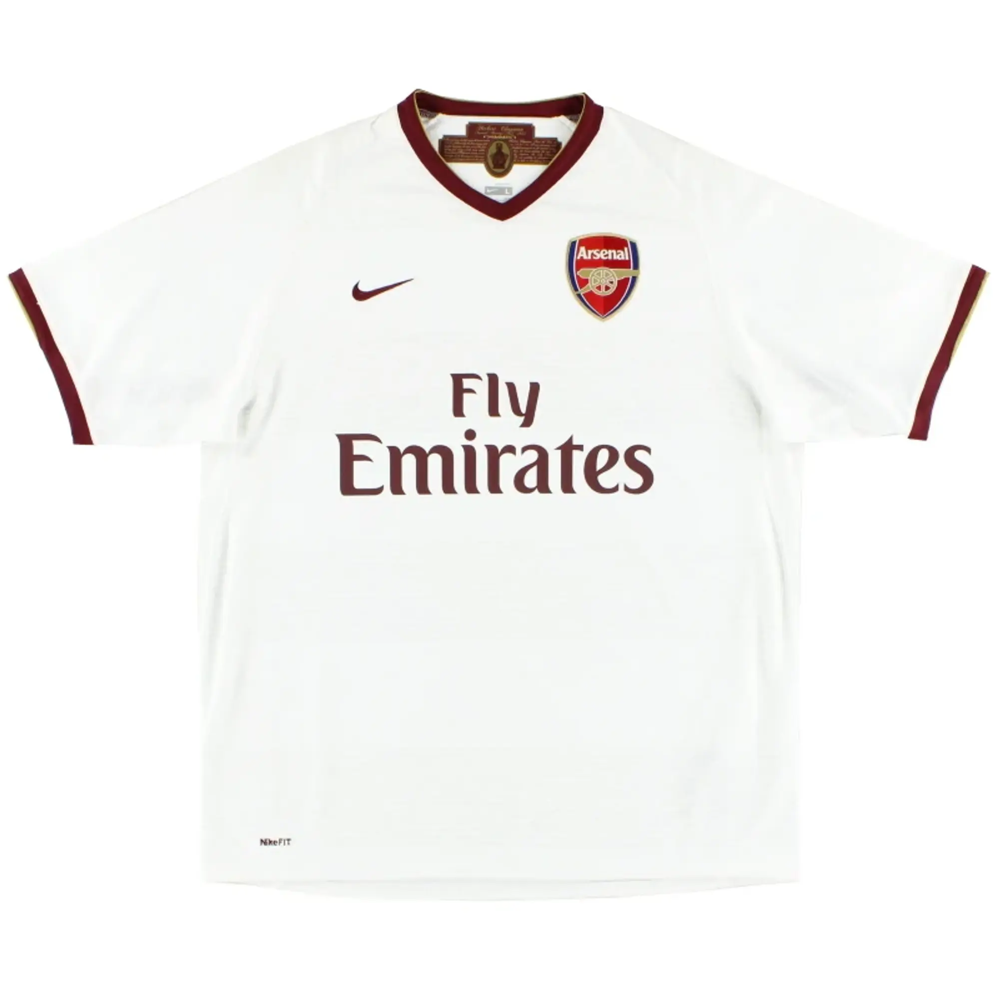 2007-08 Arsenal Nike Away Shirt *Mint* M - Arsenal / Mint / Medium