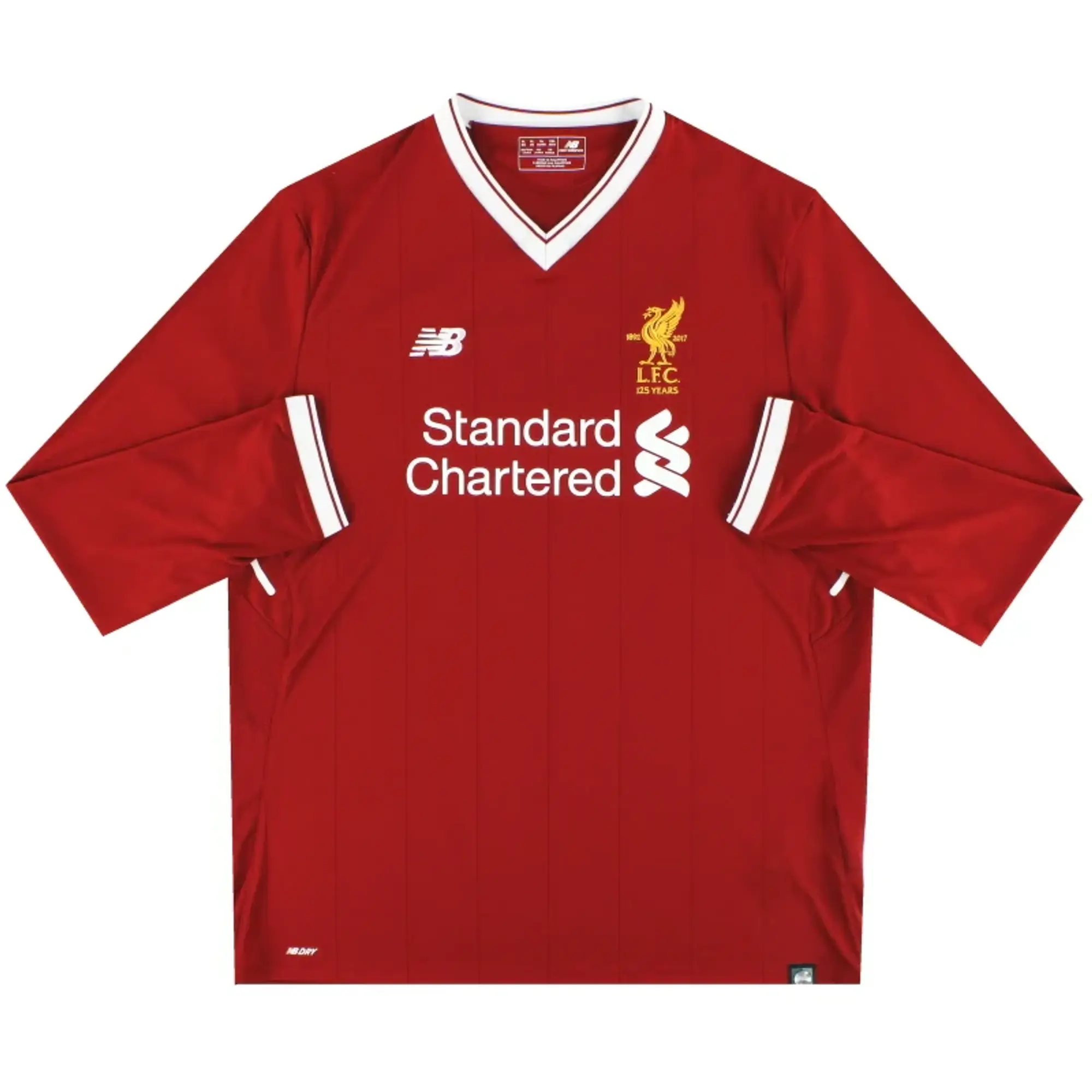 2017-18 Liverpool New Balance '125 Years' Home Shirt L/S *Mint* XL - Liverpool / Mint / XL