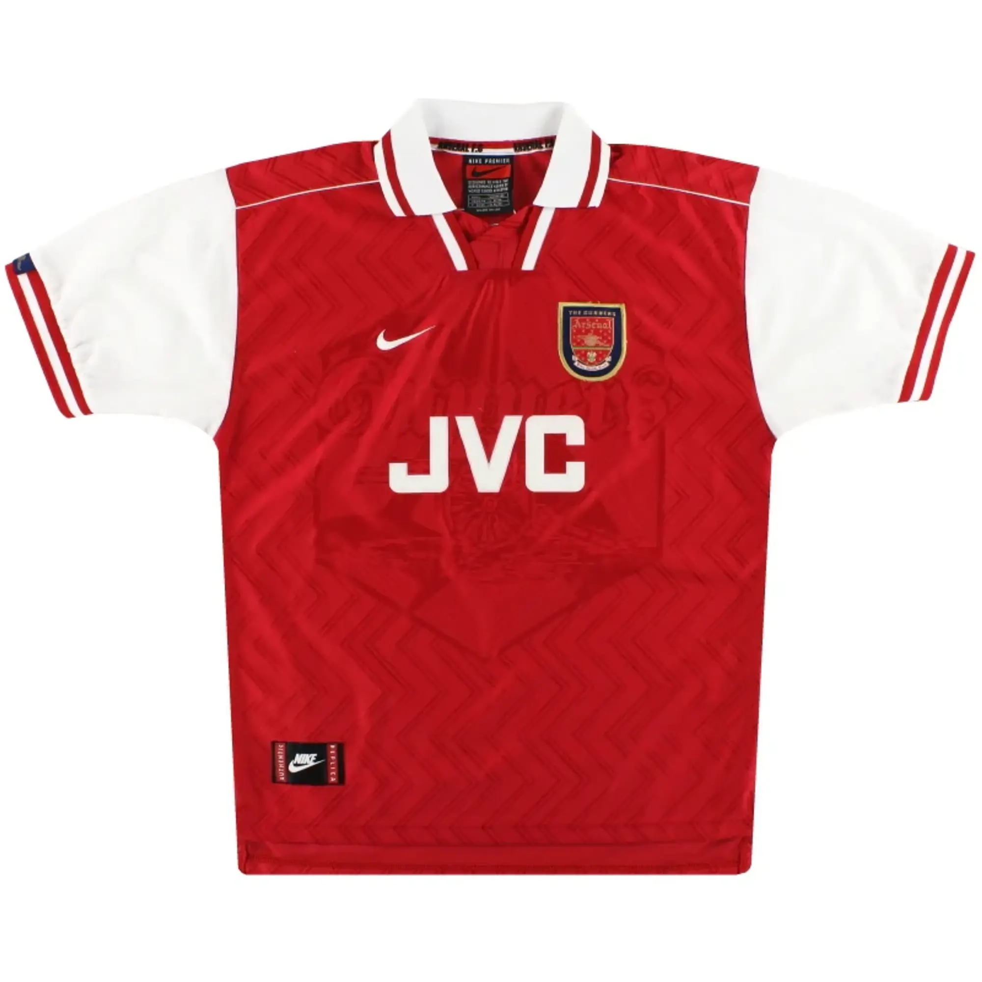 1996-98 Arsenal Nike Home Shirt L - Arsenal / Very good / Large