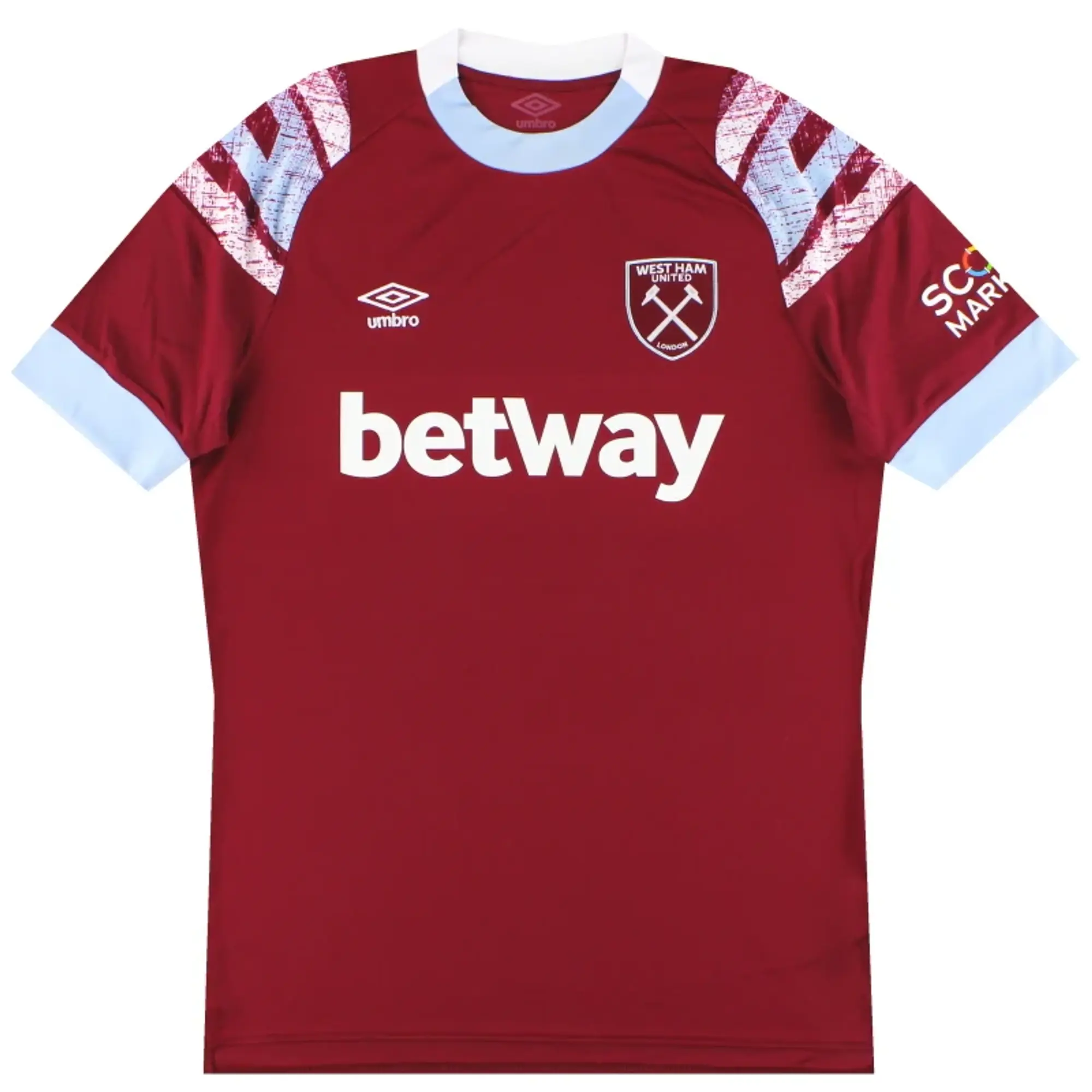 2022-23 West Ham Umbro Home Shirt - West Ham / As New / XL